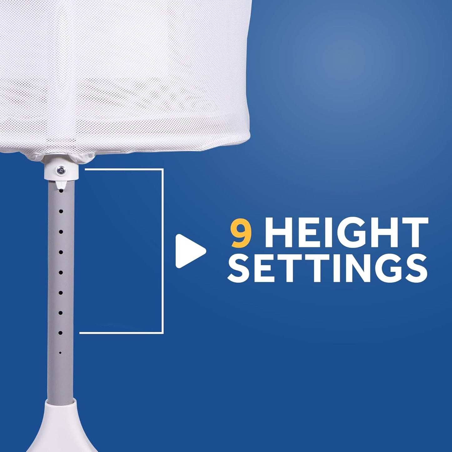 SEALY BABY Airy Dreams, Breathable, Portable Bedside Bassinet Sleeper, 2-in-1, Newborn Room Sharing, Adjustable Height, 9 Settings, Storage Pocket, Drop Down Panel