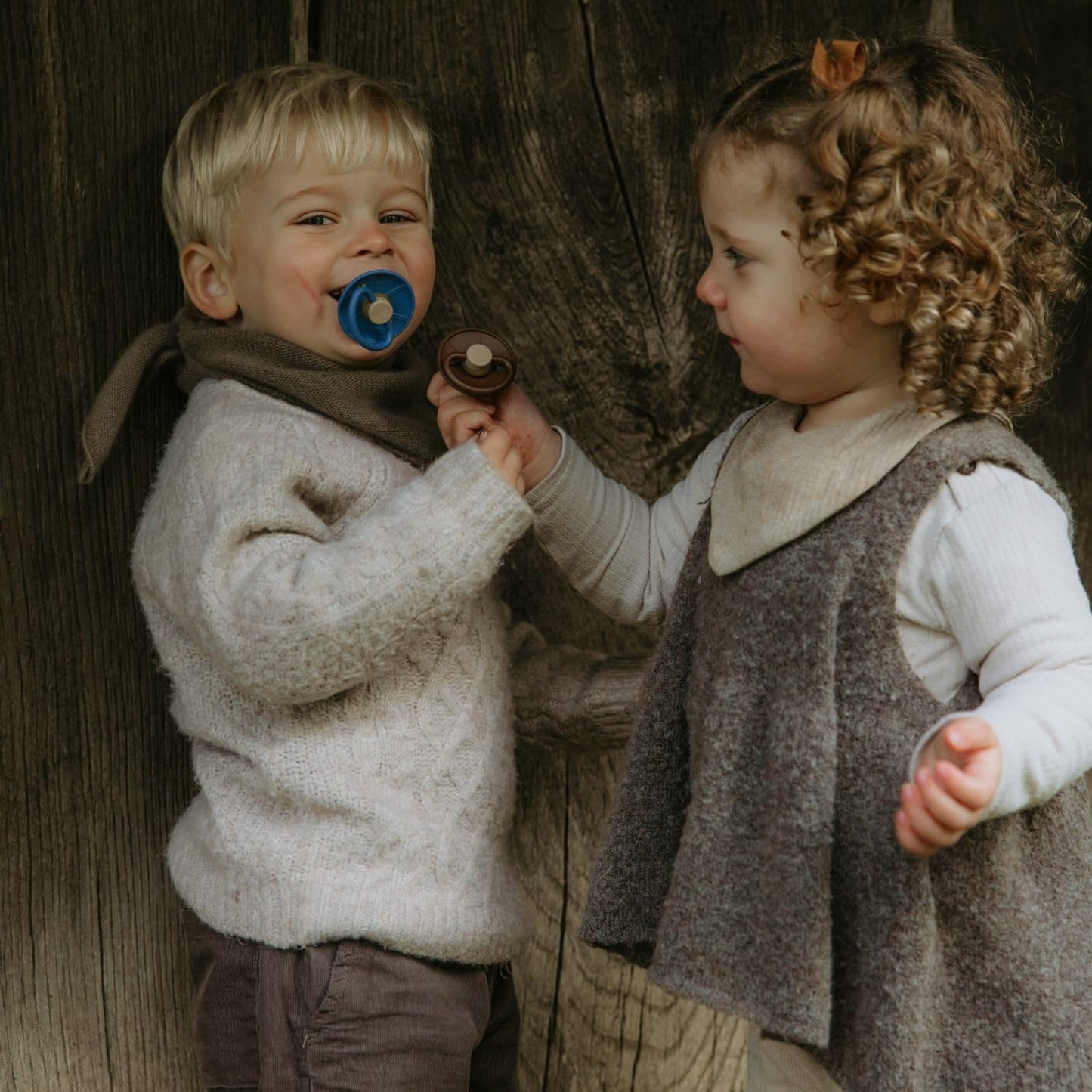 FRIGG Little Viking Natural Rubber Baby Pacifier 2-Pack | Made in Denmark | BPA-Free (Ocean View/Powder Blue, 6-18 Months)