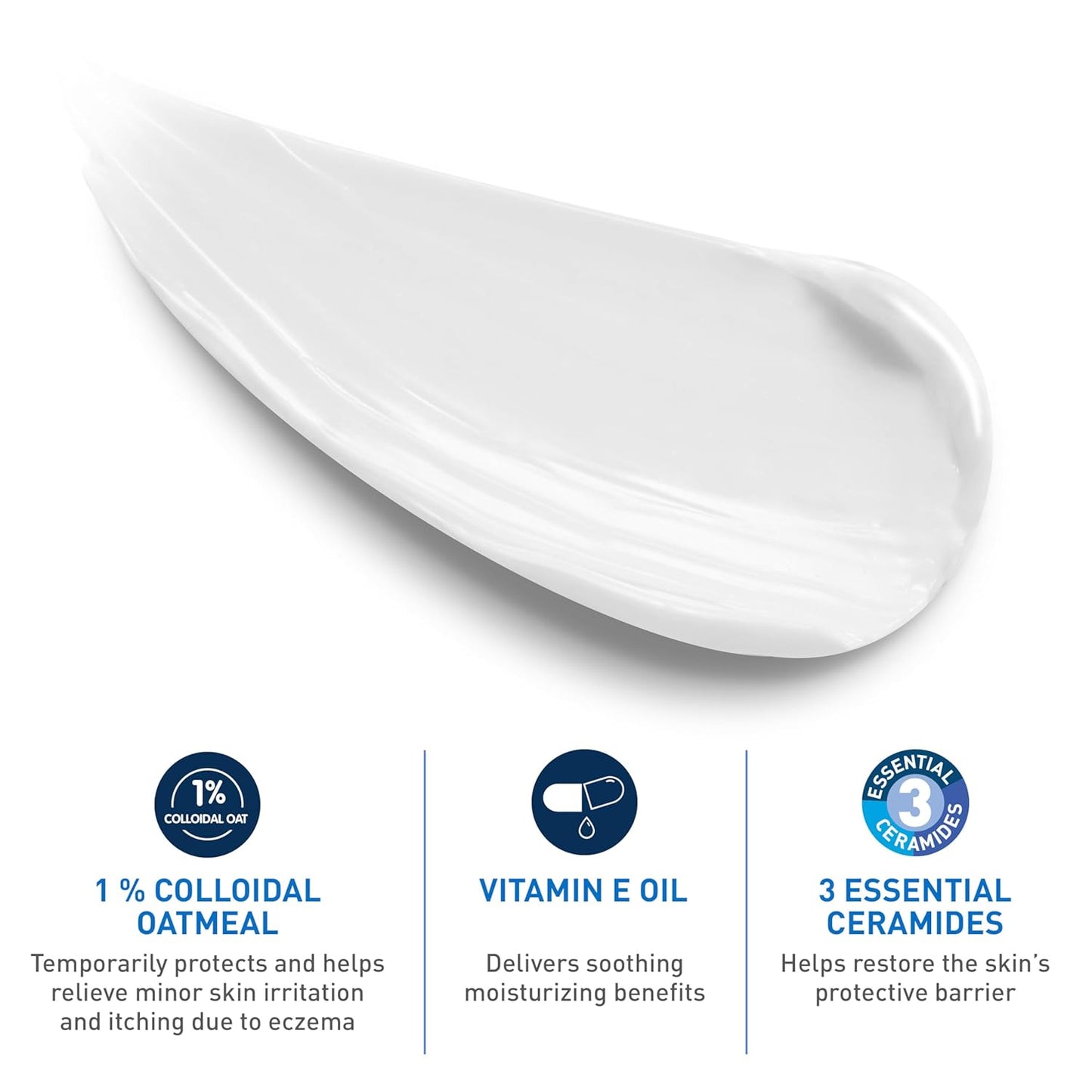 CeraVe Baby Eczema Relief Cream, 1% Colloidal Oatmeal Cream With Vitamin E & Ceramides, Soothes & Calms Itchy Skin, Developed With Pediatric Dermatologist, Fragrance Free, 5oz