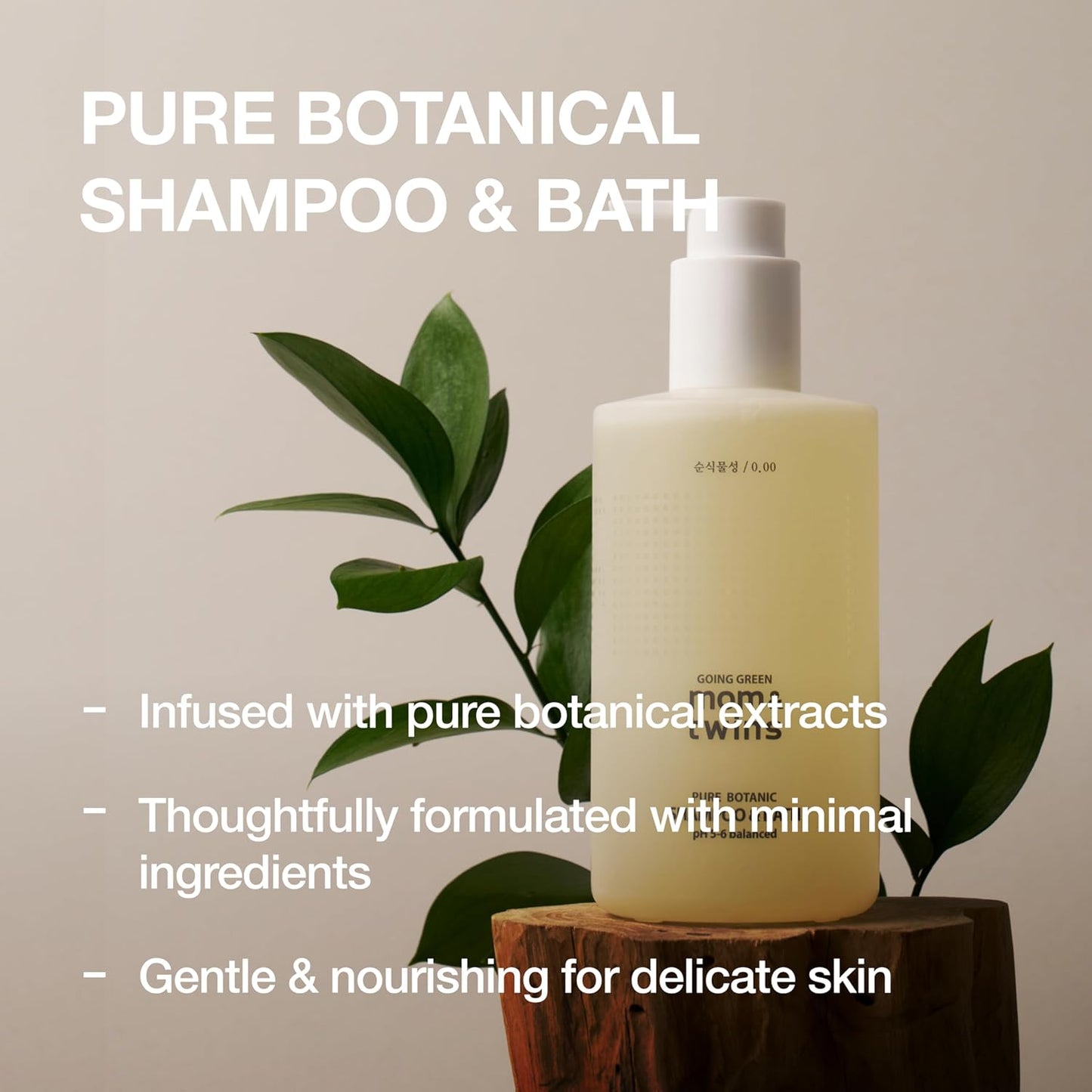 SHAMPOO & BATH – Tear-Free 2-in-1 Organic Korean Baby Shampoo & Wash, Vegan Cleanser for Hair, Face & Body, Gentle, EWG Verified, Non-Toxic (11.29 fl oz / 320g)