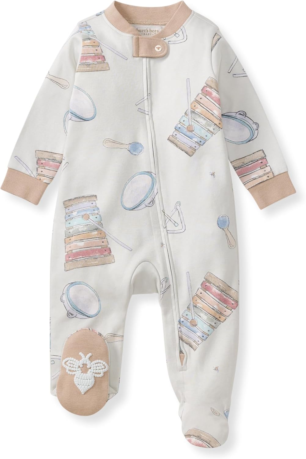 Burt’s Bees Baby Boys' One-Piece Sleep and Play 100% Organic Cotton PJs