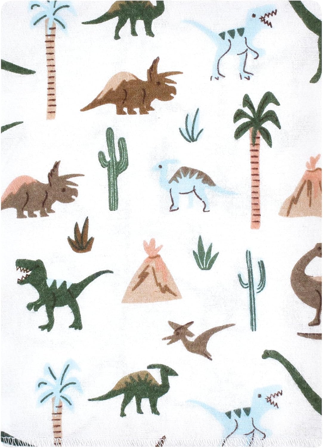 Luvable Friends Hudson Baby Flannel Burp Cloths 12pk, Vintage Dino