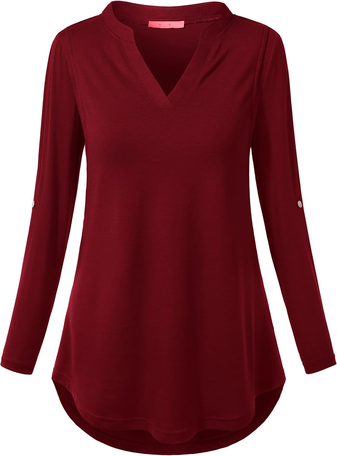Joymom Maternity Rolled Long Sleeve Nursing Tops Tunic Blouses Breastfeeding