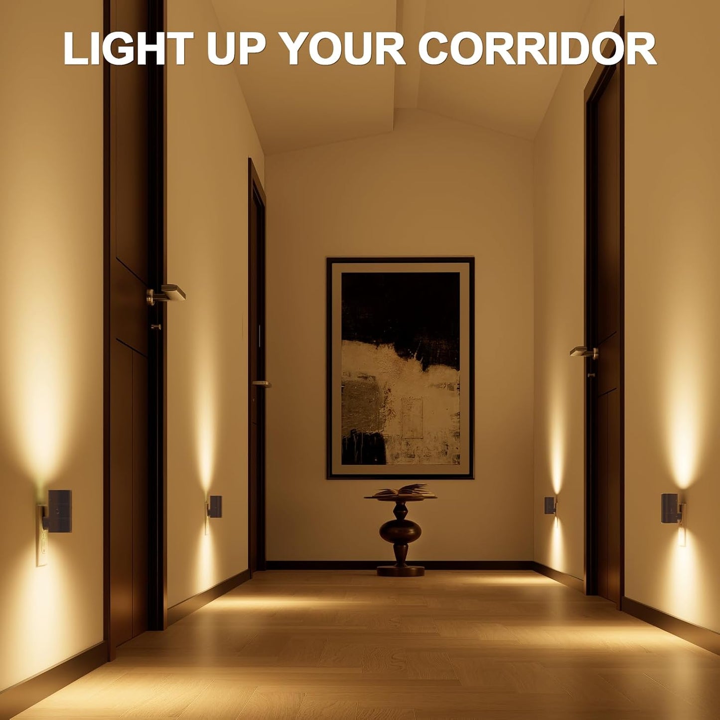NIORSUN Night Lights Plug into Wall, Dimmable with 3 Color Modes & Auto On/Off Sensor, Ultra-Slim Nightlight for Hallway, Bathroom, Bedroom, Nursery, Kitchen (4 Pack, Black)