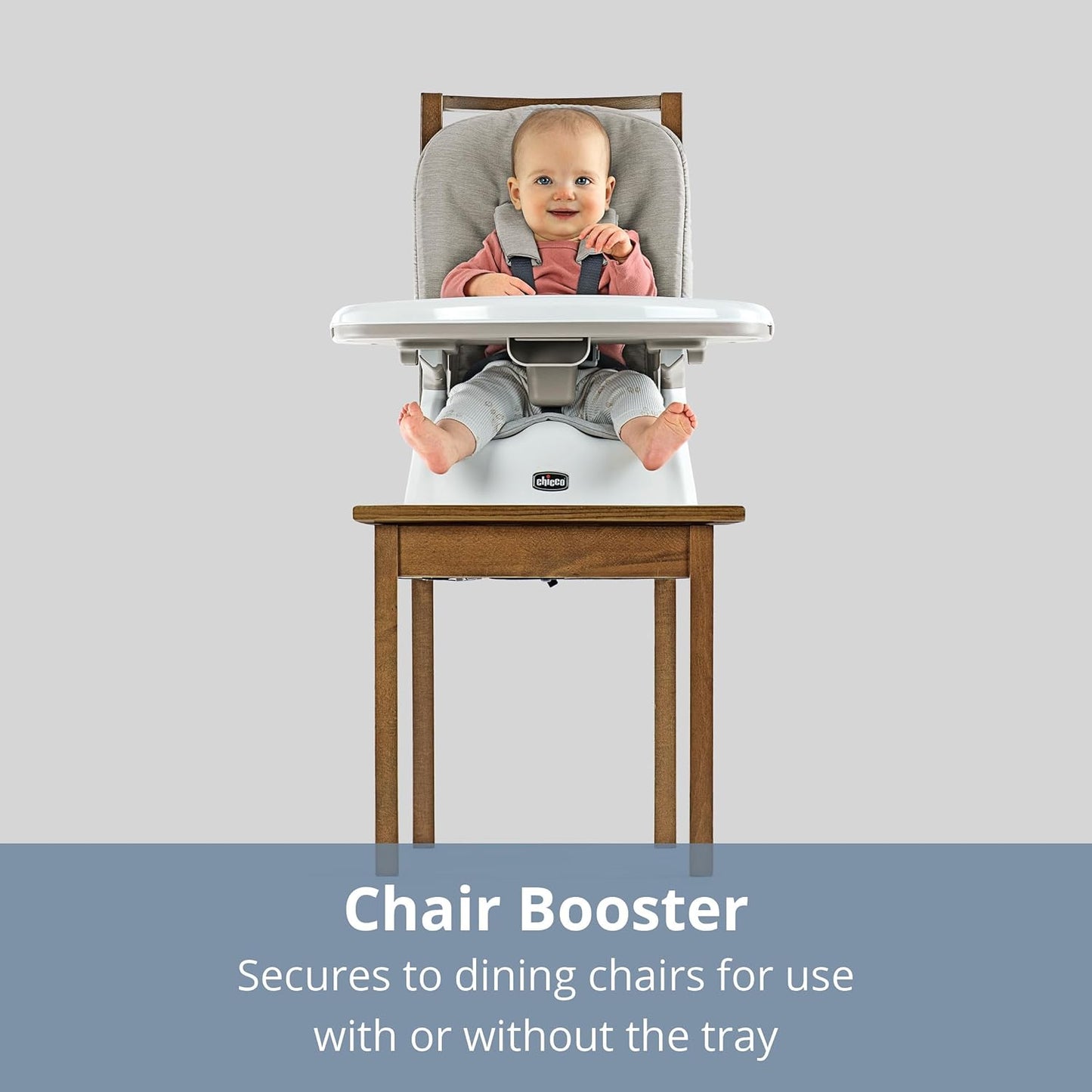 Chicco Stack® Hi-Lo 6-in-1 Multi-Use Convertible High Chair, Reclining High Chair for Babies and Toddlers Easy-Clean Baby Booster Toddler Seat Combo | Tide/Blue/Green