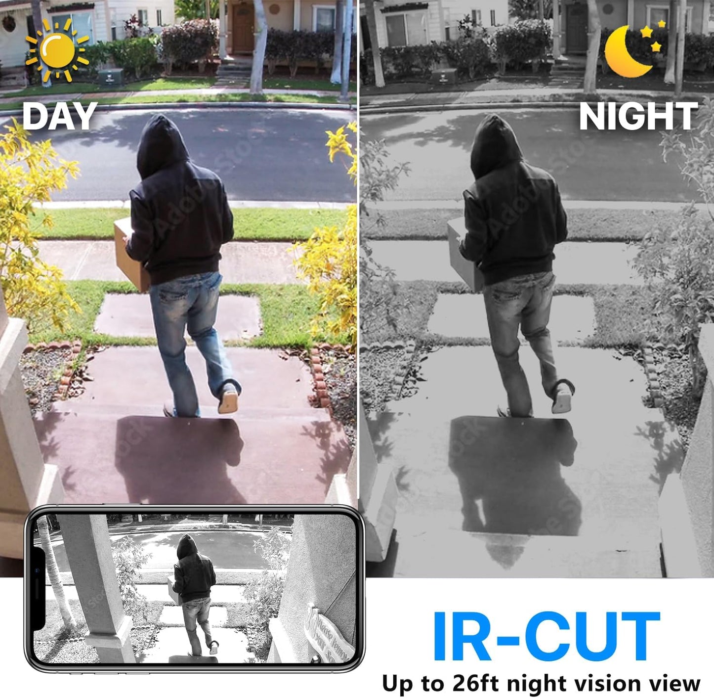 【Free 64G】 Smallest Wireless WiFi Camera,Portable Battery Camera,HD4K Baby Monitor with Video Recording Live Feed Night Vision,Motion Detection,Cloud Storage for Security with iOS Android APP