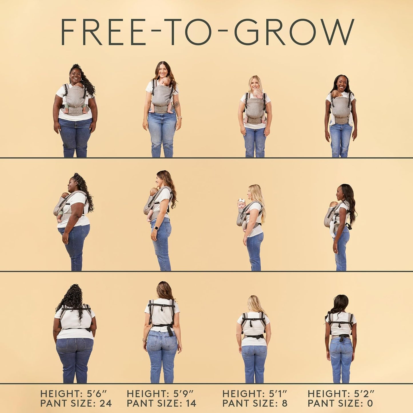 Baby Tula Cotton Free-to-Grow Baby Carrier - Adjustable, Comfortable, Newborn to Toddler Carrier - Ergonomic Fit for 7lbs to 45lbs - Back & Front Carry Options - Discover (Black/Stars)