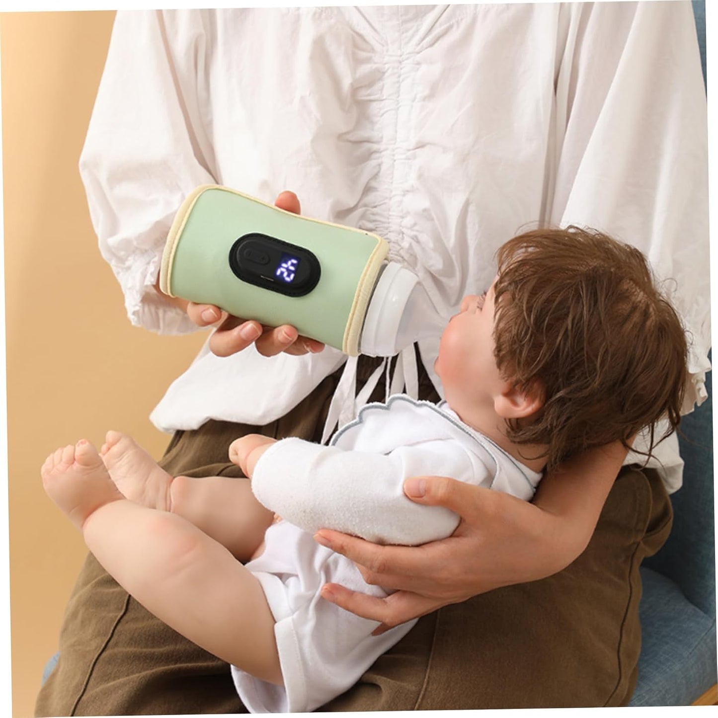Portable Bottle Warmer Portable Bottle Warmer 18w Quick Heating Baby Temperature Adjustable USB Baby Heater for Home Family Green