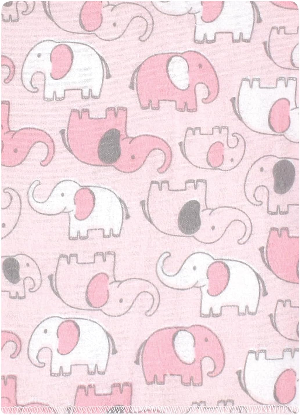 Luvable Friends Hudson Baby Flannel Burp Cloths 12pk, Pink Elephant Parade