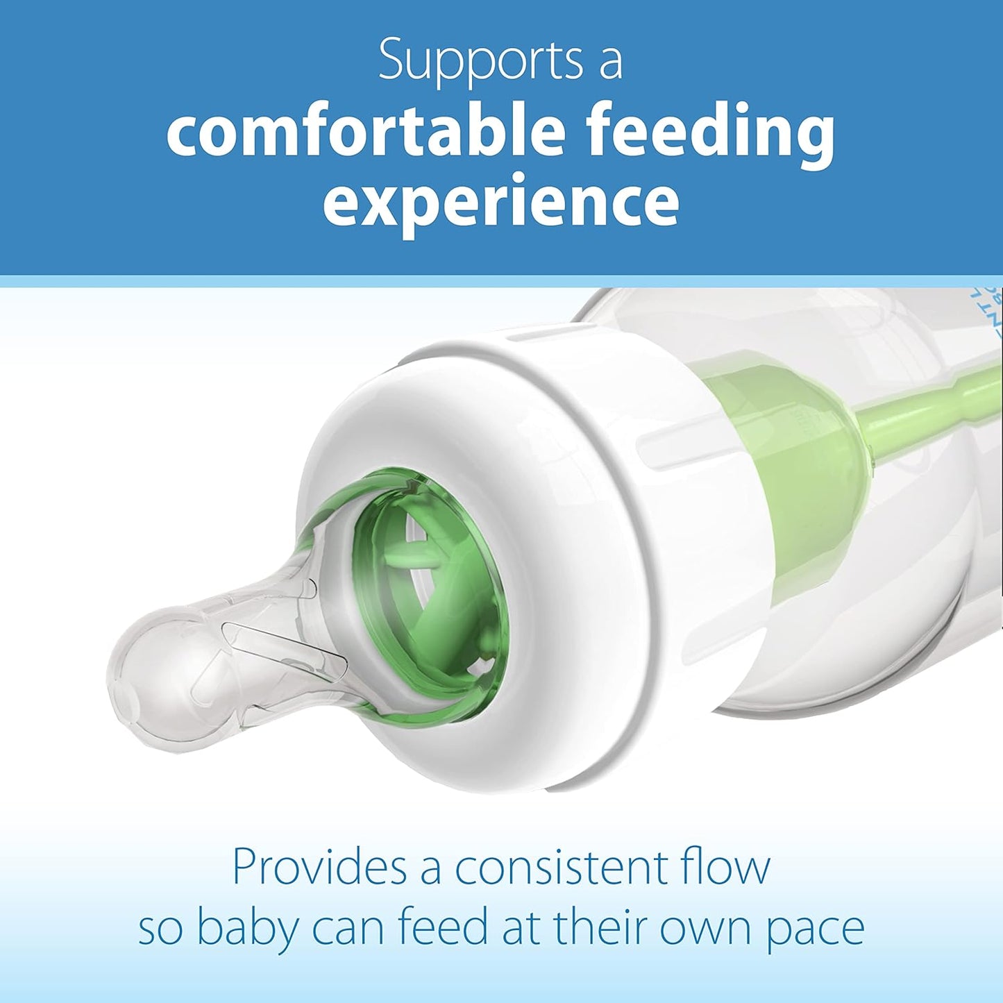 Dr. Brown's Natural Flow Y-Cut Narrow Baby Bottle Silicone Nipple, Ideal for Thicker Liquids, 9m+, 100% Silicone Bottle Nipple, 6 Count