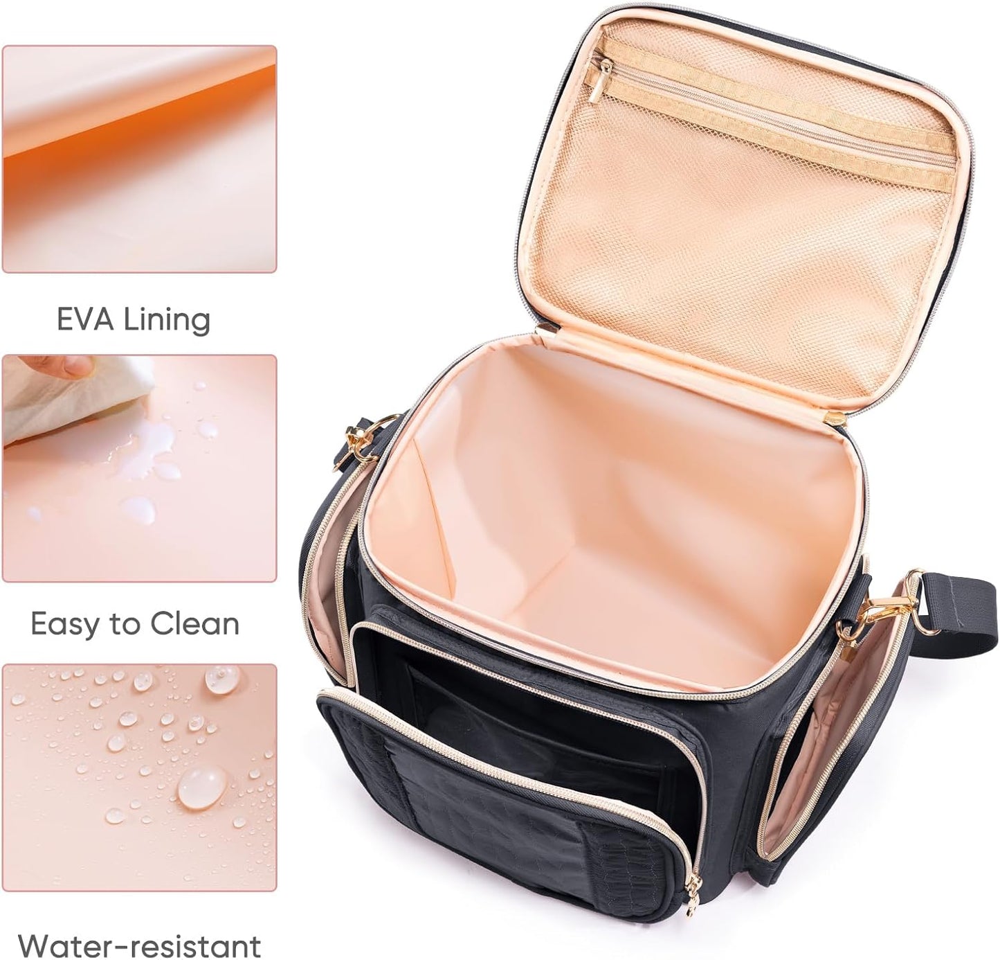 SFYBYHEART Breastmilk Cooler Travel Bag with Ice Pack for 6 Baby Bottles Up to 9 Ounce - Insulated Bottle bag for Daycare - Breastmilk Storage Bag - Baby Bottle Cooler Bag Attach to a Stroller