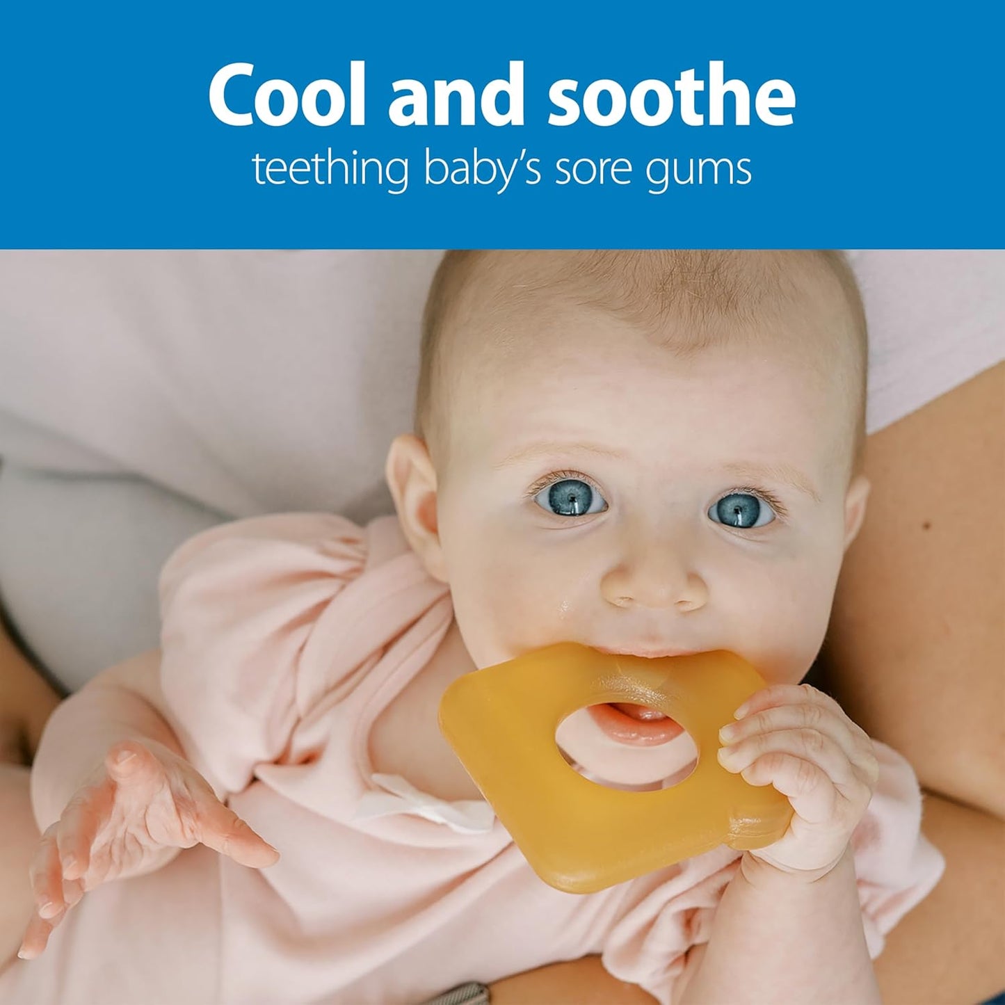 Dr. Brown's AquaCool Water-Filled Teether, Cooling Teether Toy for Babies, Soothes Sore Gums, Avocado Toast Shapes, BPA Free, 3m+, 2-Pack