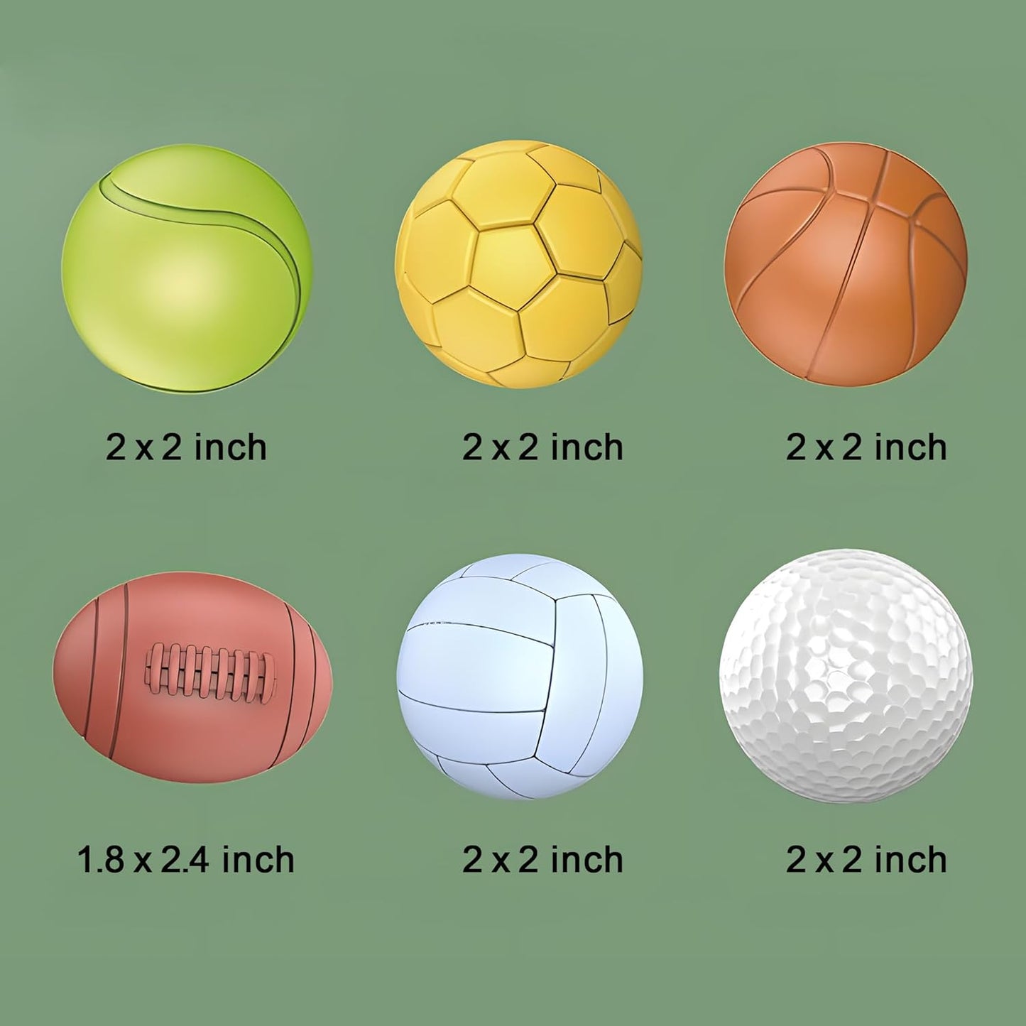 Baby Sensory Balls, Soft Rubber Balls for Toddlers 1-3, Montessori Sensory Bath Toys 6 to 12 Months, Kids Soccer Ball, Sport & Outdoors Baby Ball, 6 Rubber Soft Toys for Kids