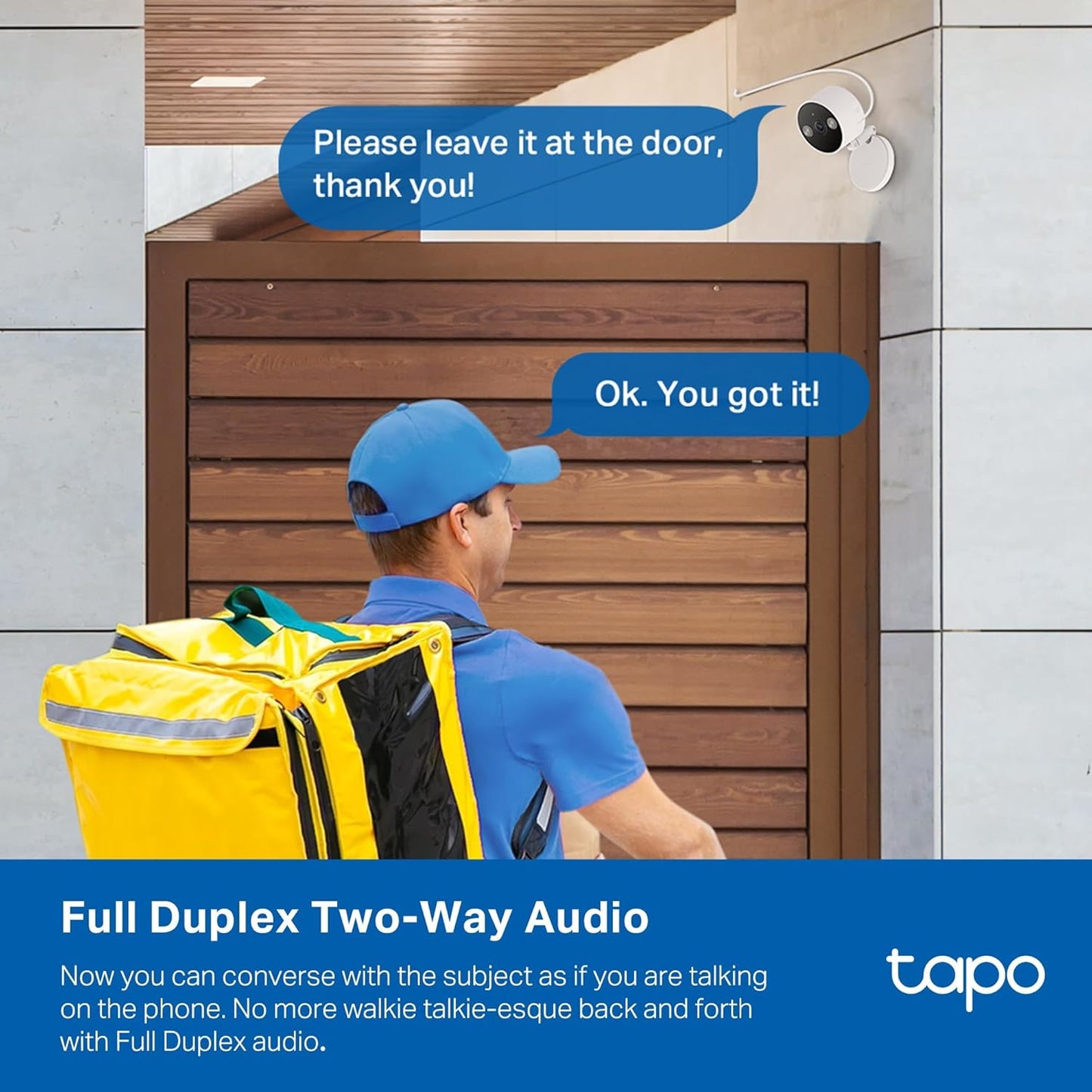 Tapo 2K QHD Security Camera Indoor/Outdoor, 2024 PCMag Editor's Choice, Color Night Vision, Free Person/Pet/Vehicle Detection, Baby Monitor, Local/Cloud Storage, IP66, Dual-Spotlight, Plug-in(C120)