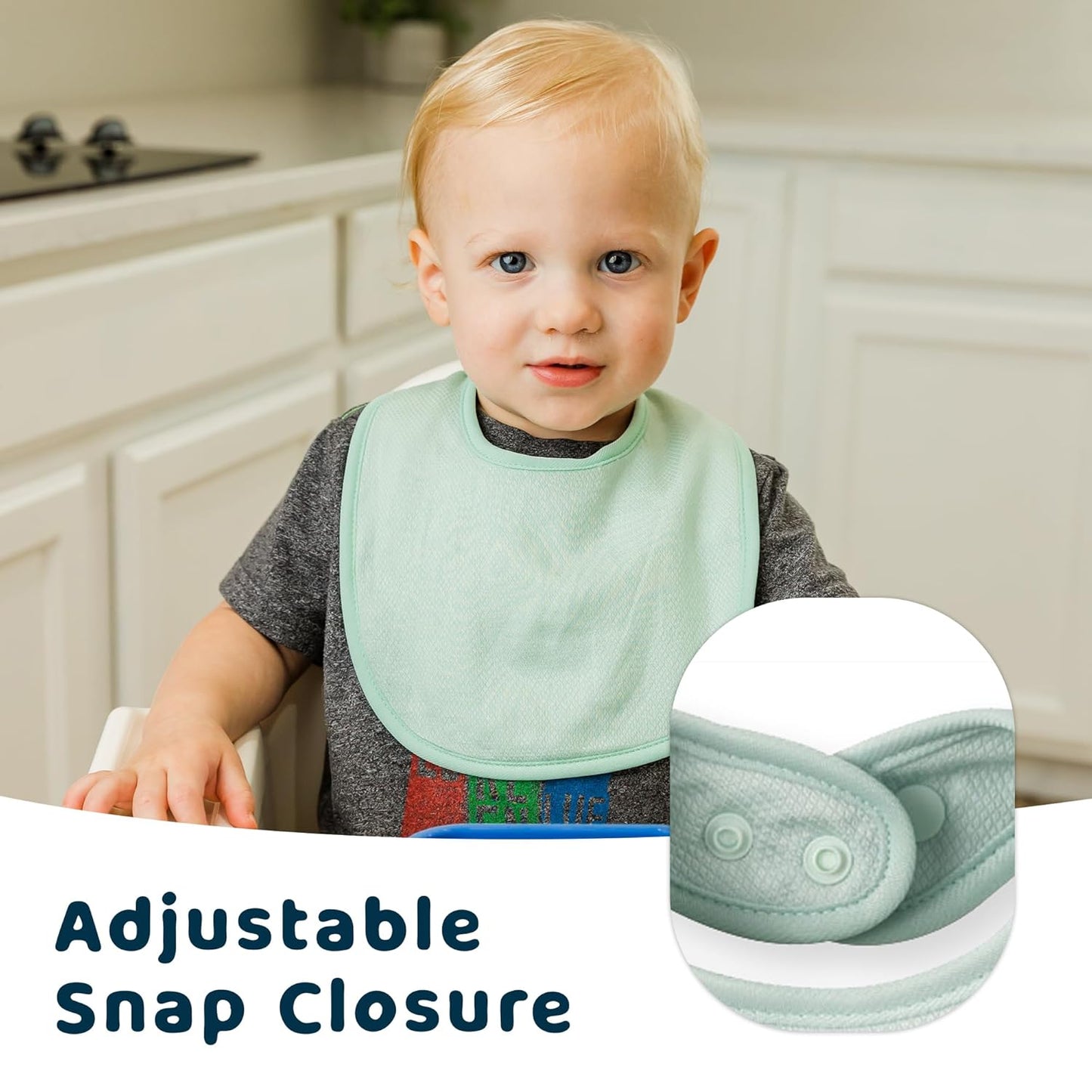 Tiny Twinkle 8 Pack Baby Bibs for Drooling and Teething – Waterproof & Absorbent Bibs for Baby Girl & Boy, Machine Washable Infant Bib Set for Newborns and Toddlers (Spring Boy Set 8-Pack)