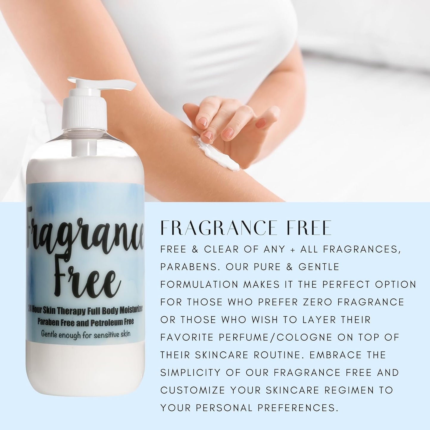 The Lotion Company 24 Hour Skin Therapy Lotion – Fragrance-Free Body Lotion, Moisturizer for Sensitive & Dry Skin, Non-Greasy, Soothing Hydration, Made in USA