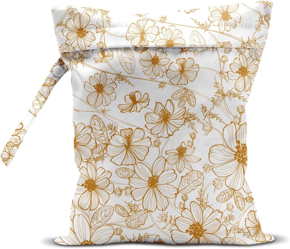 Wet Bag for Swimsuit Pool Travel Baby Cloth Diapers Dirty Yoga Gym Clothes Beach Bags Summer Gifts for Women Men Beach Vacation Essentials Sunflower Waterproof Wet Dry Bag Travel Laundry Bags