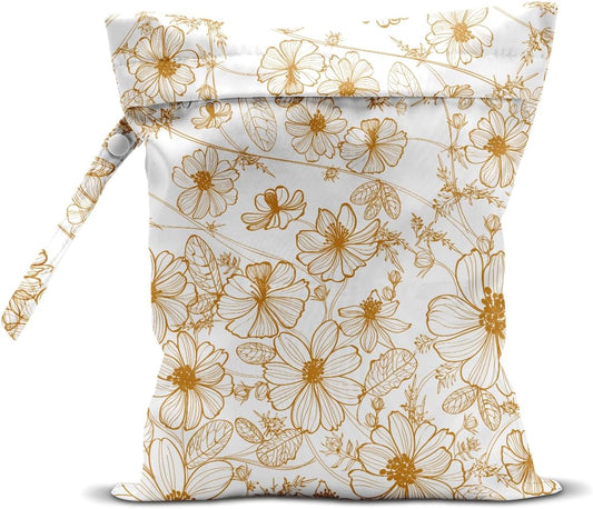 Wet Bag for Swimsuit Pool Travel Baby Cloth Diapers Dirty Yoga Gym Clothes Beach Bags Summer Gifts for Women Men Beach Vacation Essentials Sunflower Waterproof Wet Dry Bag Travel Laundry Bags