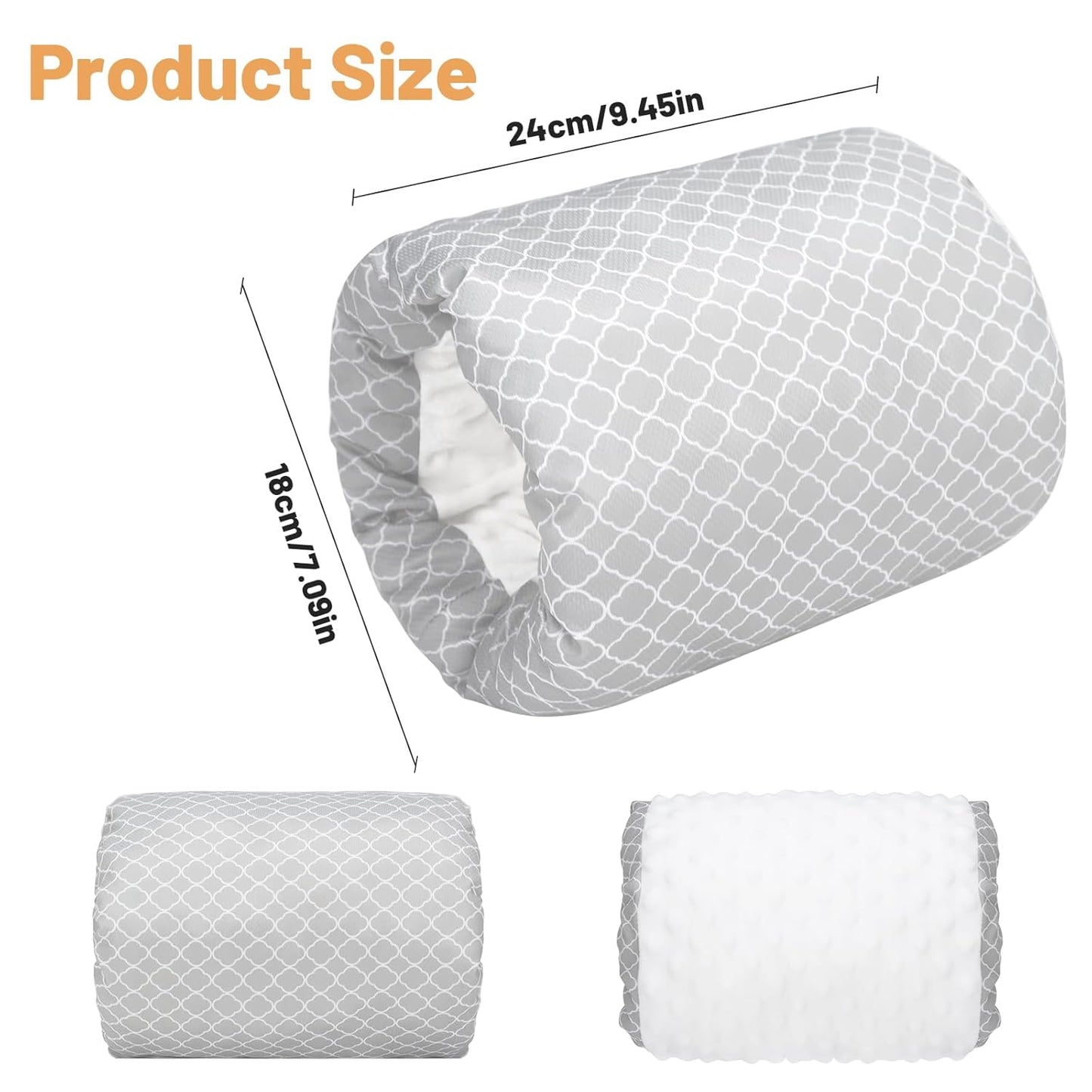 KAKIBLIN Baby Feeding Arm Pillow,Baby Nursing Arm Breastfeeding Pillows Support for Newborn Mom and Babies,Portable and Washable,Ergonomic Nursing arm Pillow for Feeding Newborn(White Cloud)