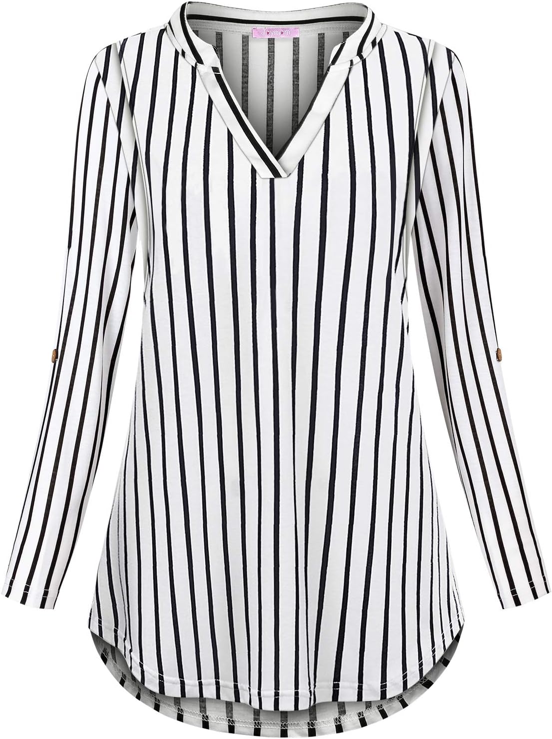 Joymom Maternity Rolled Long Sleeve Nursing Tops Tunic Blouses Breastfeeding