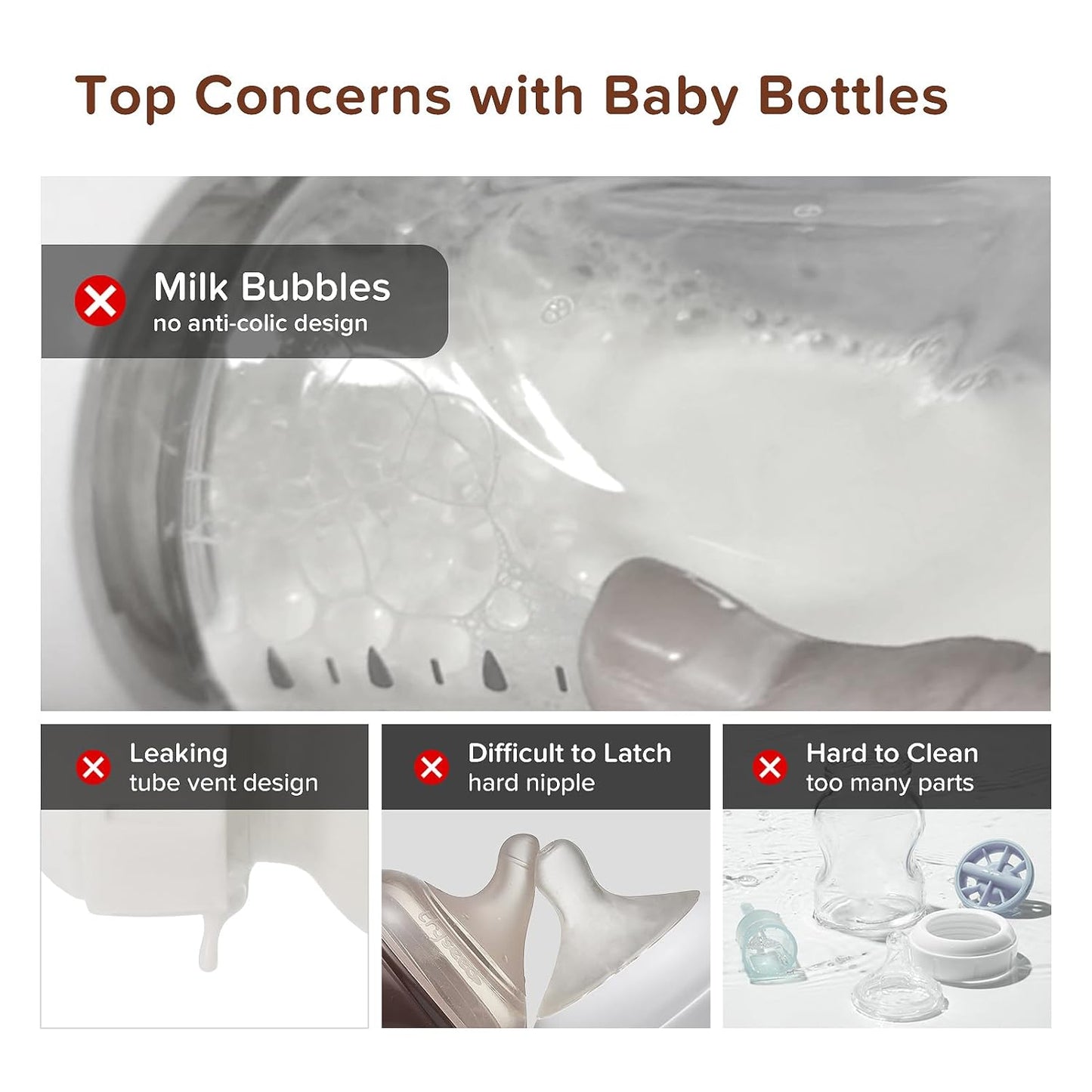 Thyseed PPSU Natural Anti-Colic Baby Bottles | Newborn Breast Like Nursing Bottle for Breastfed Babies with Nipple, (2+ Months 8 Ounce,1 Pack