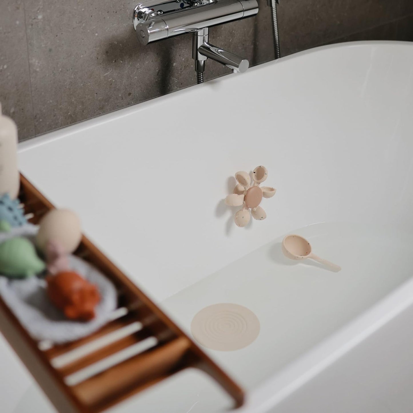 mushie Water Wheel Bath Toy | Toddler Sensory Toys for Bath & Play