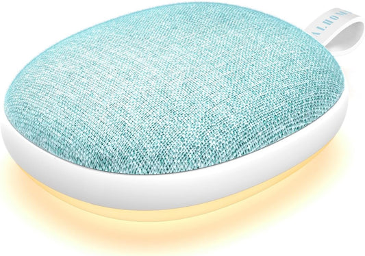 Portable White Noise Sound Machine: Baby Sleep Soother, Bluetooth Speaker, Rechargeable Battery, 4-Speed Timer, 6 Soothing Sounds Adult Therapy Aid for Trave (Cyan, Portable)