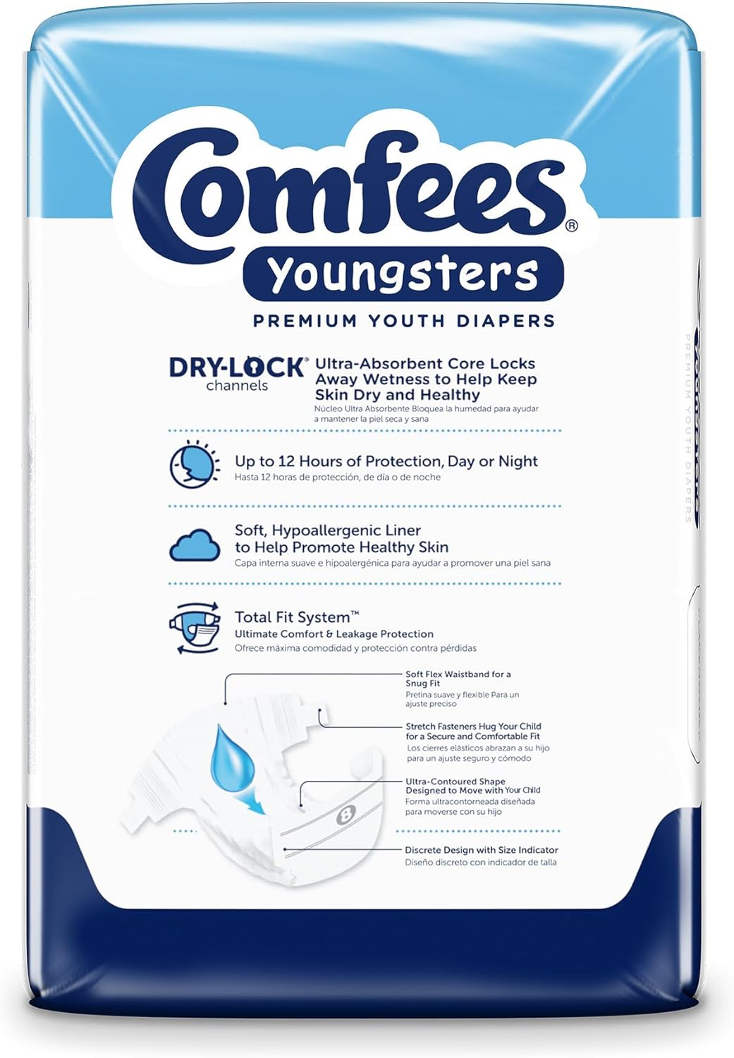 Comfees Youngsters Youth Incontinence Brief 8 Heavy Absorbency Contoured, CMF-8, 20 Ct