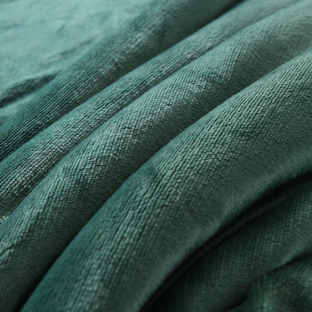 NANPIPER Throw Blanket Reversible Sherpa Flannel Blanket Super Soft Fuzzy Plush Fleece Microfiber for Bed/Couch(60"x80",Olive Green)