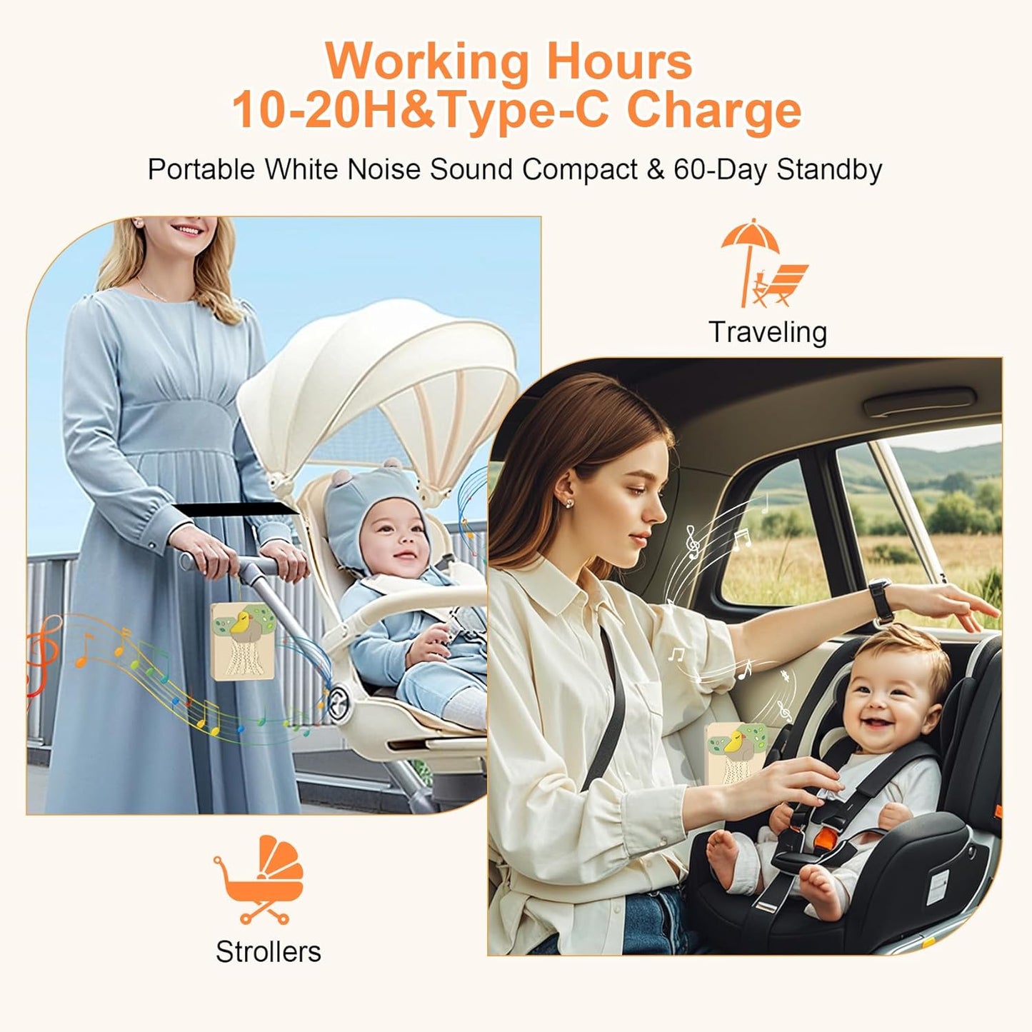 Sound Machine for Baby Soother,AI Cry Detection & Auto-Soothing,Parent-Voice Comfort,13 Soothing White Noise Machine,Record,Timer and Night Light, Ideal for Newborns,Sleeping Soother, Meditation