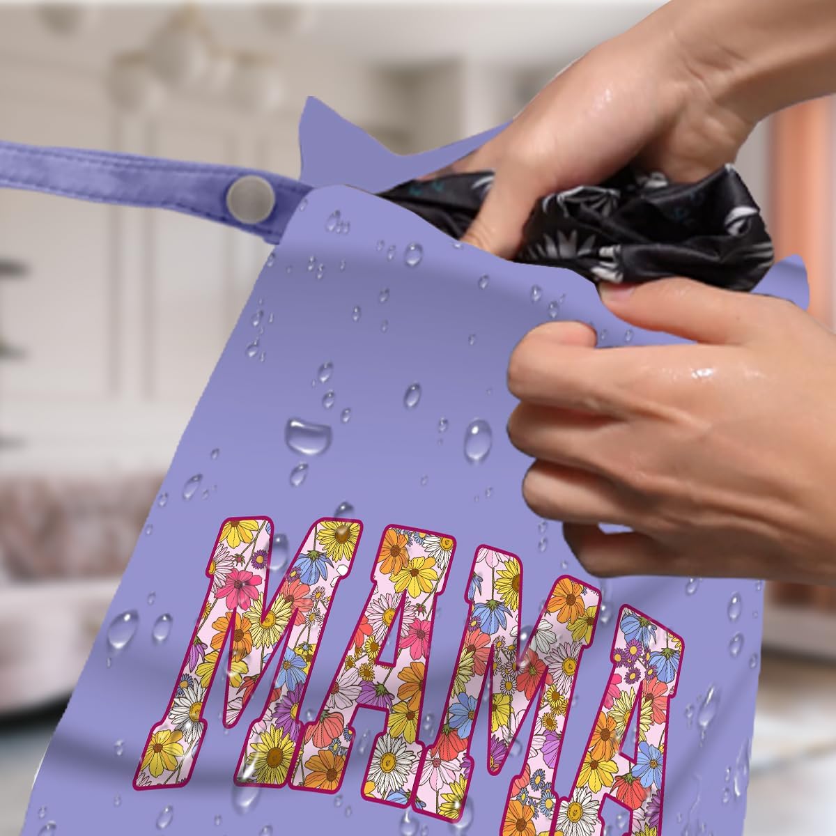 Gifts for New Mom, Mama New Mom Gifts 4 Pack Cute Wet Bag Waterproof Reusable Wet Dry Bag for Swimsuit Clothes Diaper Travel Beach Pool Toiletries Cruises Birthday Camping Postpartum Christmas