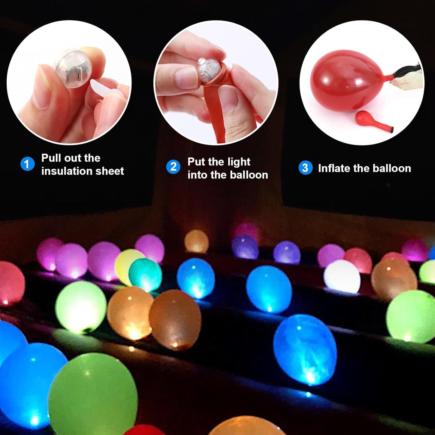 ZGWJ 100PCs Mini Led Lights,Flash Led Balloons Light up Balloons for Party Decorations Neon Party Lights for Paper Lantern Easter Eggs Birthday Party Wedding Halloween Christmas Decoration, Purple