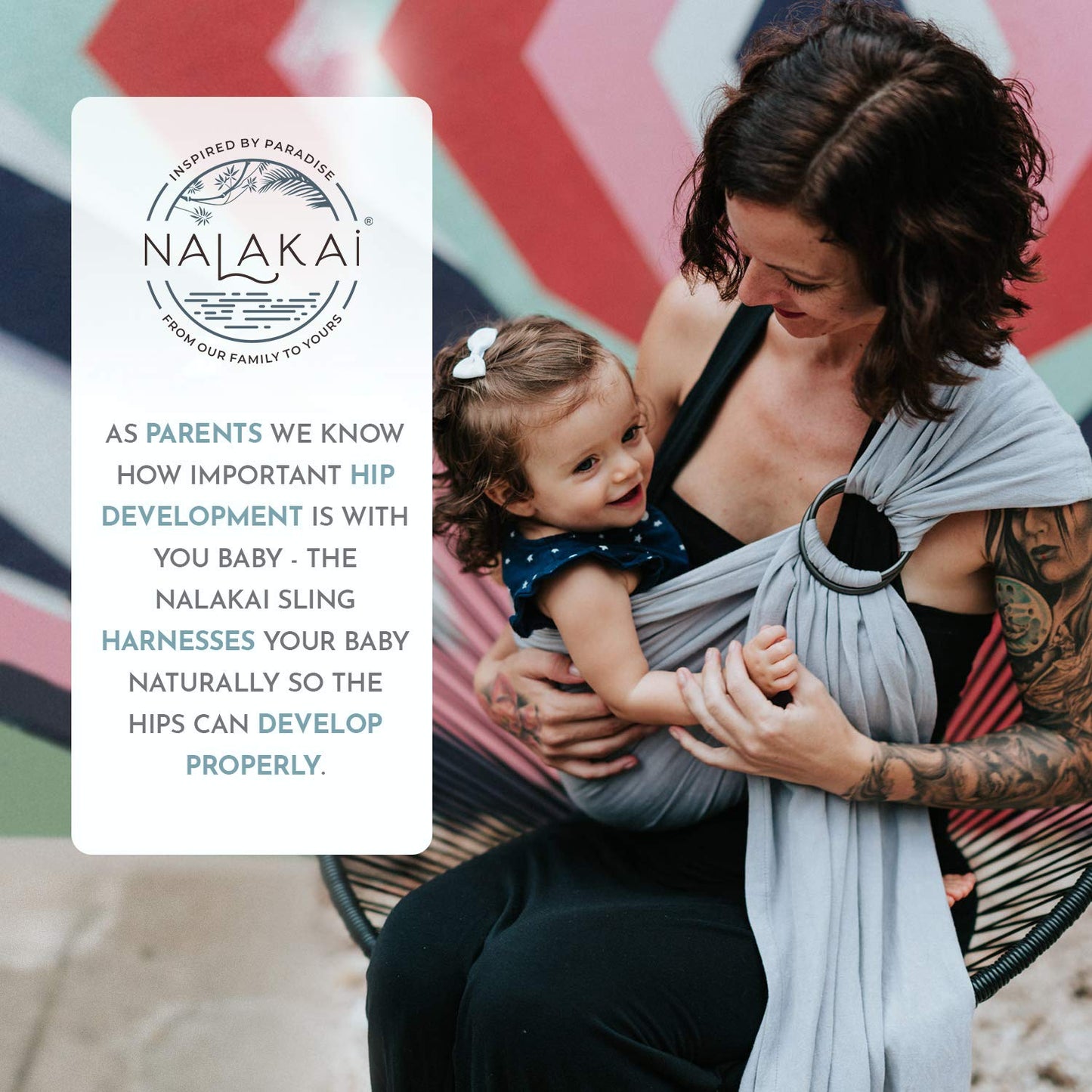 Nalakai Ring Sling Baby Carrier, Soft Linen Baby Sling, Baby Wrap, Comfort, Style, and Giving Back - Carry Your Little One with Love
