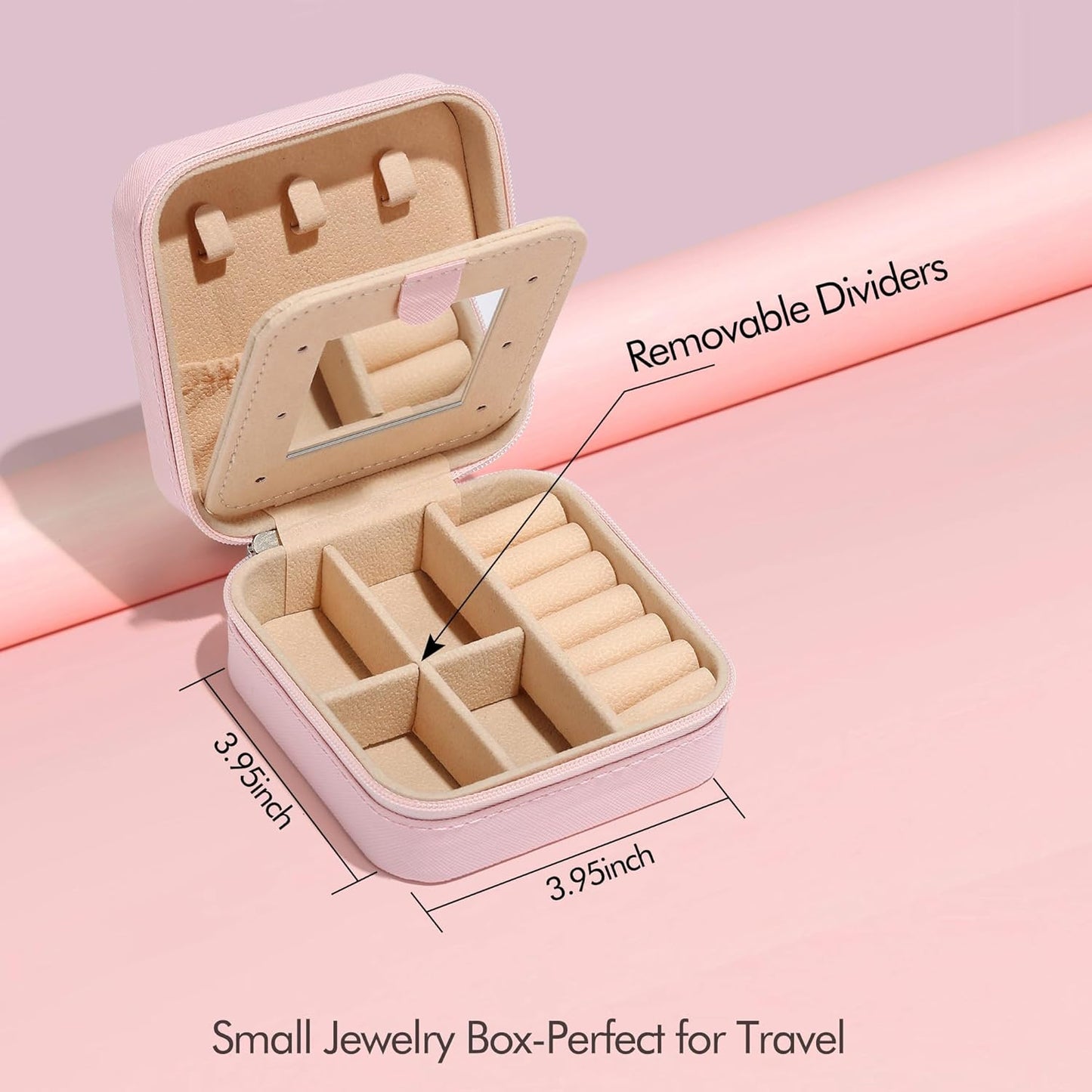 Parima Gifts for Girls - Gifts for Teen Girl Trendy Stuff, 6,7,8,9,10,11,12 Year Old Girl Birthday Gift Travel Jewelry Box Organizer Gifts 2025 - Letter A, Pink
