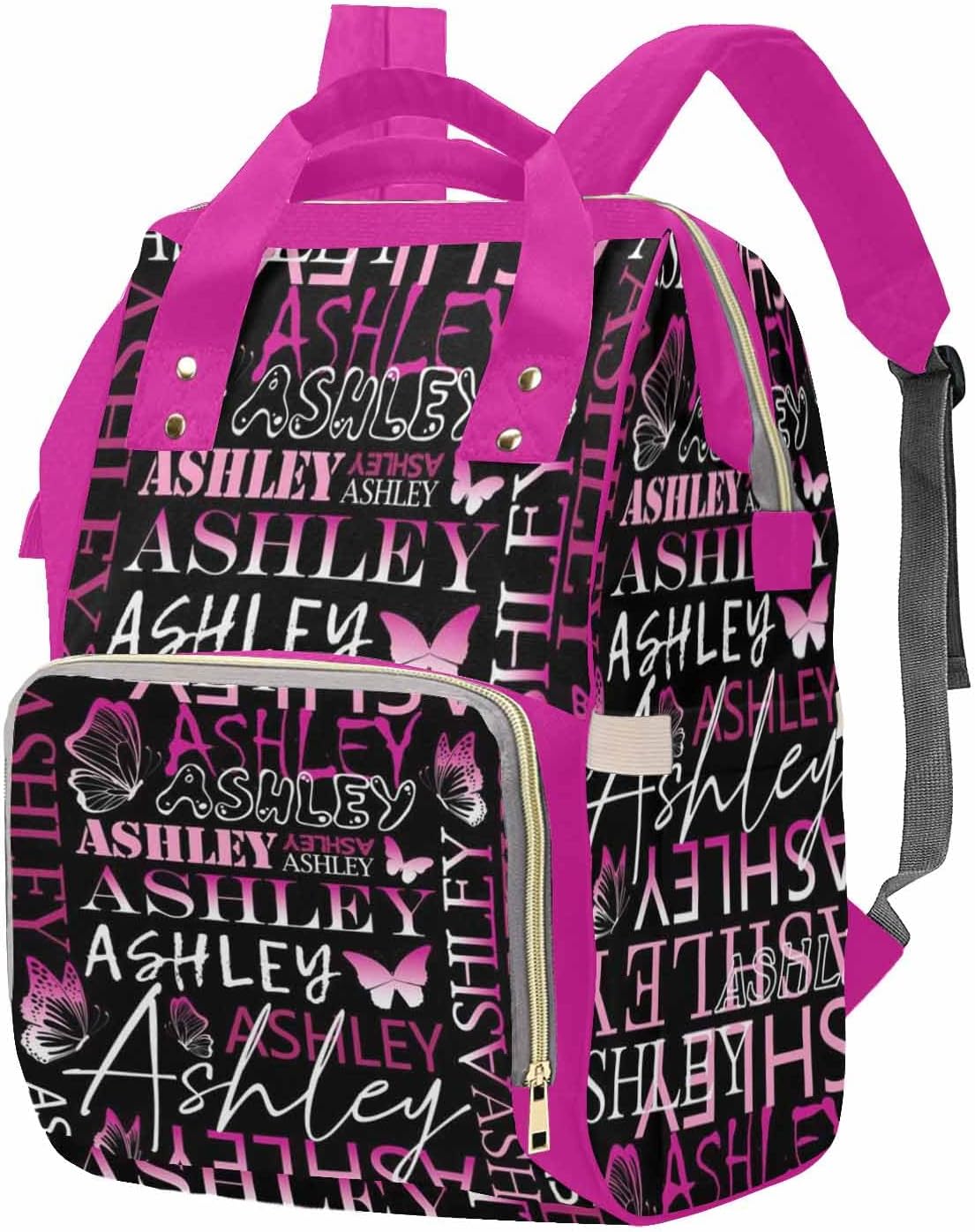 Customize Diaper Bag Birthday Gift For Baby Mom Gift Birthday Gift Large Capacity Daycare Bag Hiking Bag Travel Bag Mommy Diaper Bag, Colorful Butterfly
