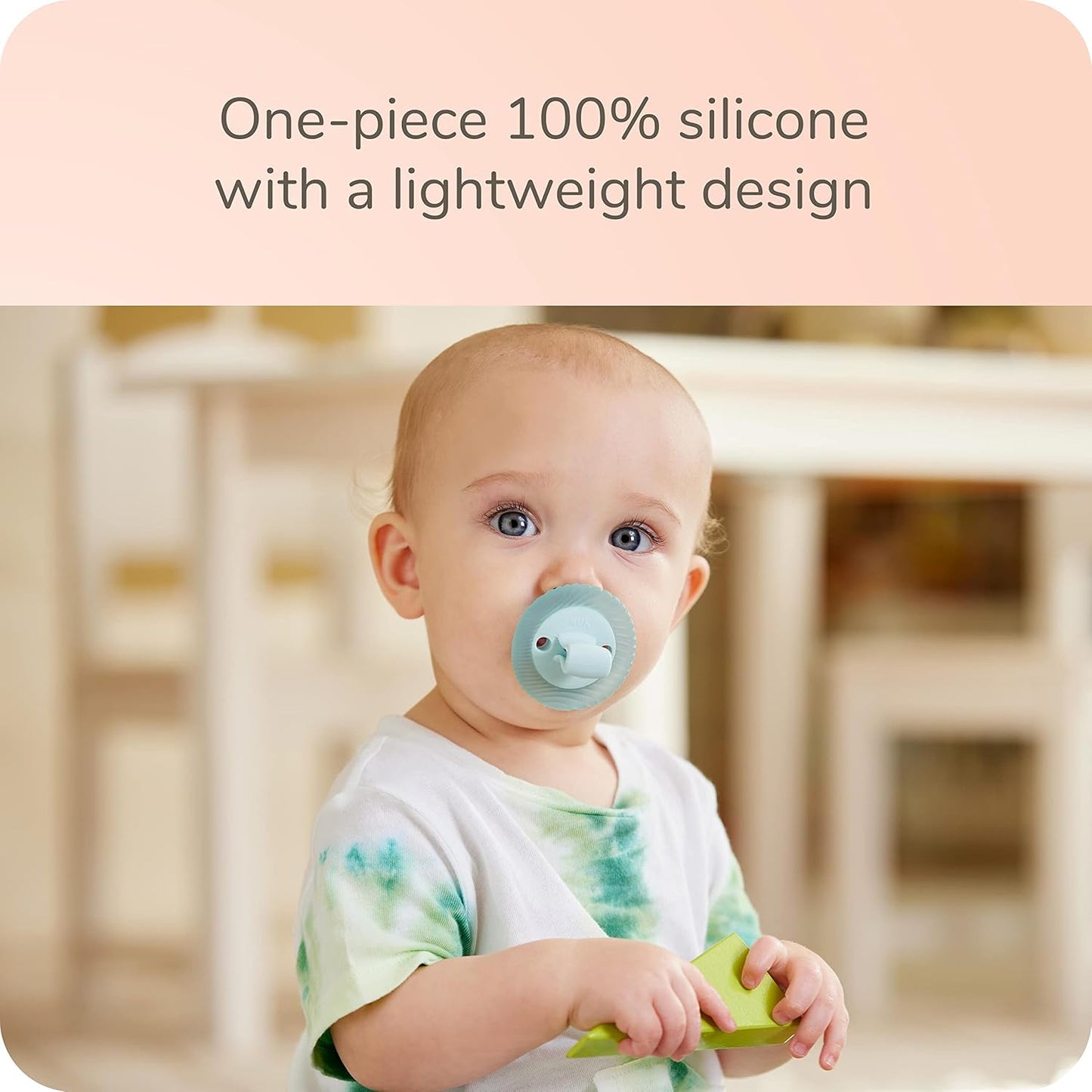 NUK Comfy Duet 100% Silicone Soother 2-in-1 Pacifier and Teether