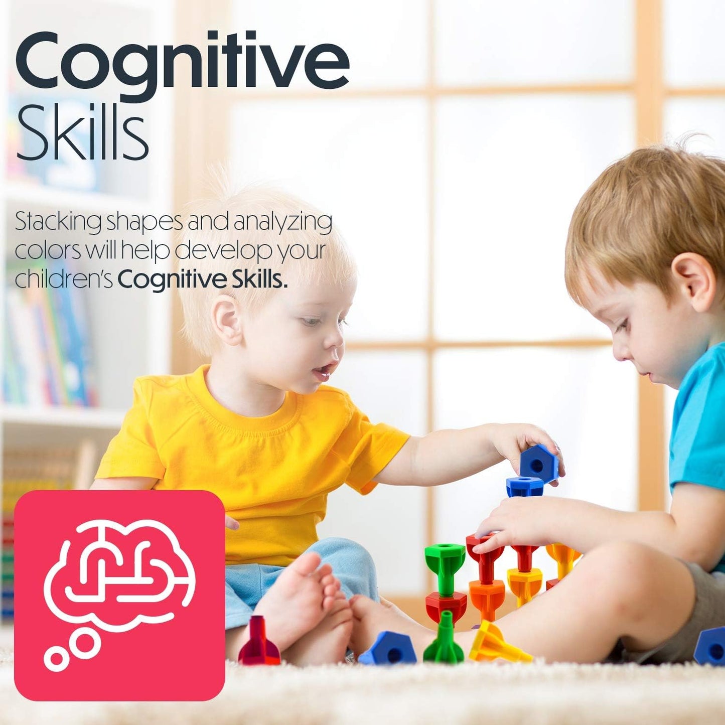 Pegs Board Game Set Jumbo Pack | 48 Pegs + 2 Boards & Storage Bag W/Handle Easy to Carry. for Motor Skills Sorting Counting Color Recognition Occupational Therapy Toddler and Preschool by Twinkle me