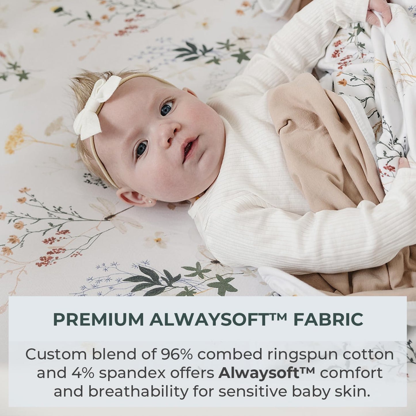 Pobibaby - 2 Pack PremiAum Fitted Baby Girl Crib Sheets for Standard Mattress - Ultra-Soft Jersey Knit, Safe and Snug, and Stylish Floral Crib Sheet (Wildflower)