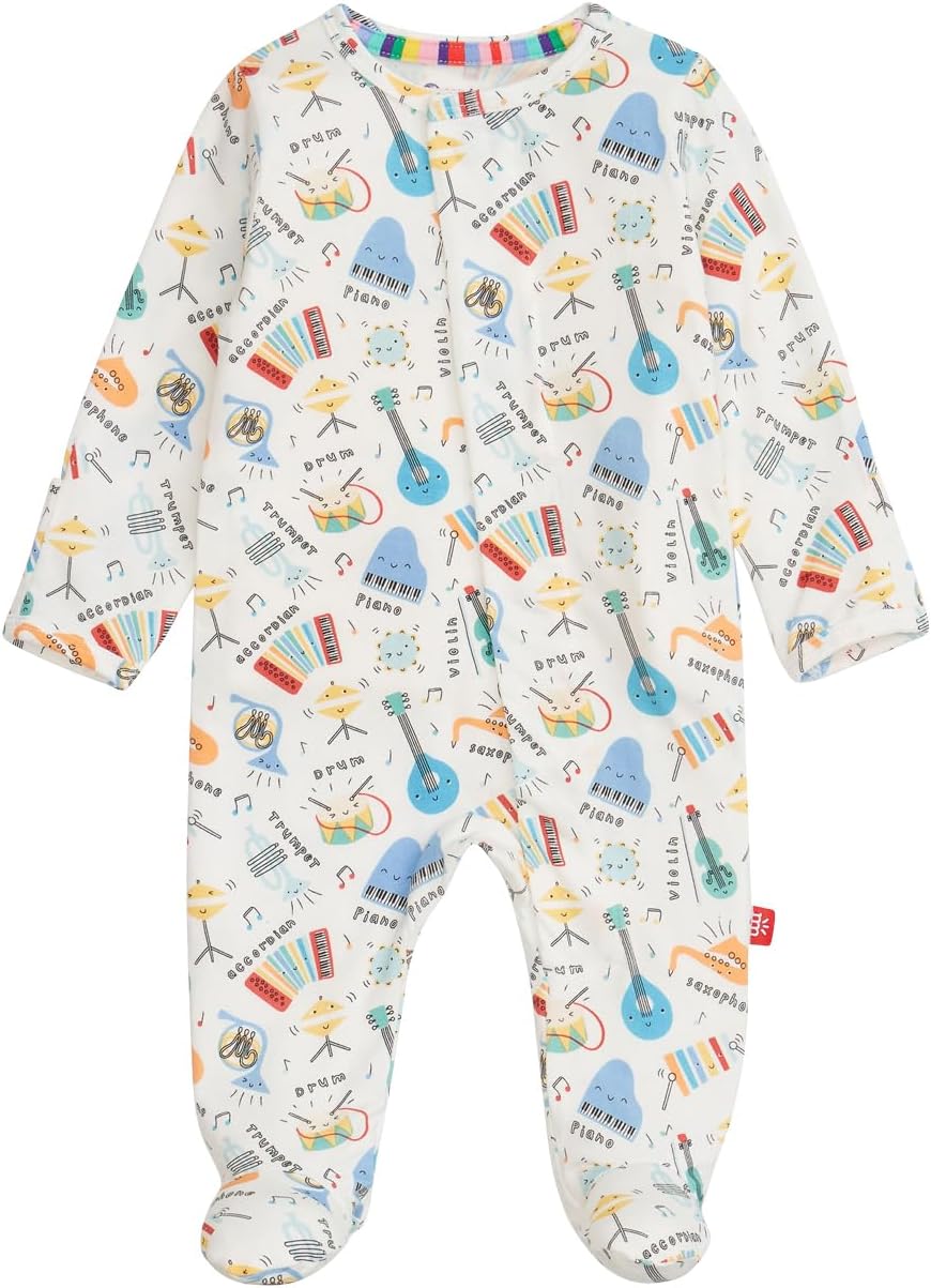 Magnetic Me Girls Modal Magnetic Baby Footie Pajamas | Silky Soft Modal Fabric | Baby Sleepers Available Sizes PRE - 24M