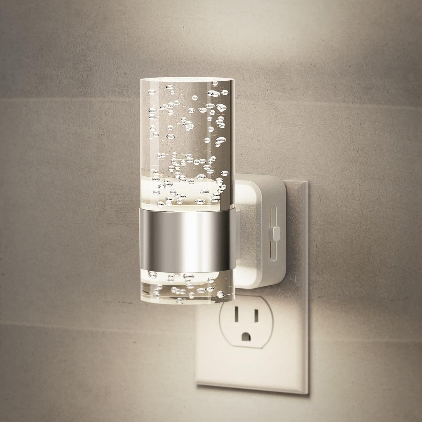 JandCase Night Light, Night Lights Plug into Wall,LED Nightlight with Adjustable Brightness, 5000K，Automatic Night Light Plug in with Auto Light Sensor for Bathroom Hallway Room Decor