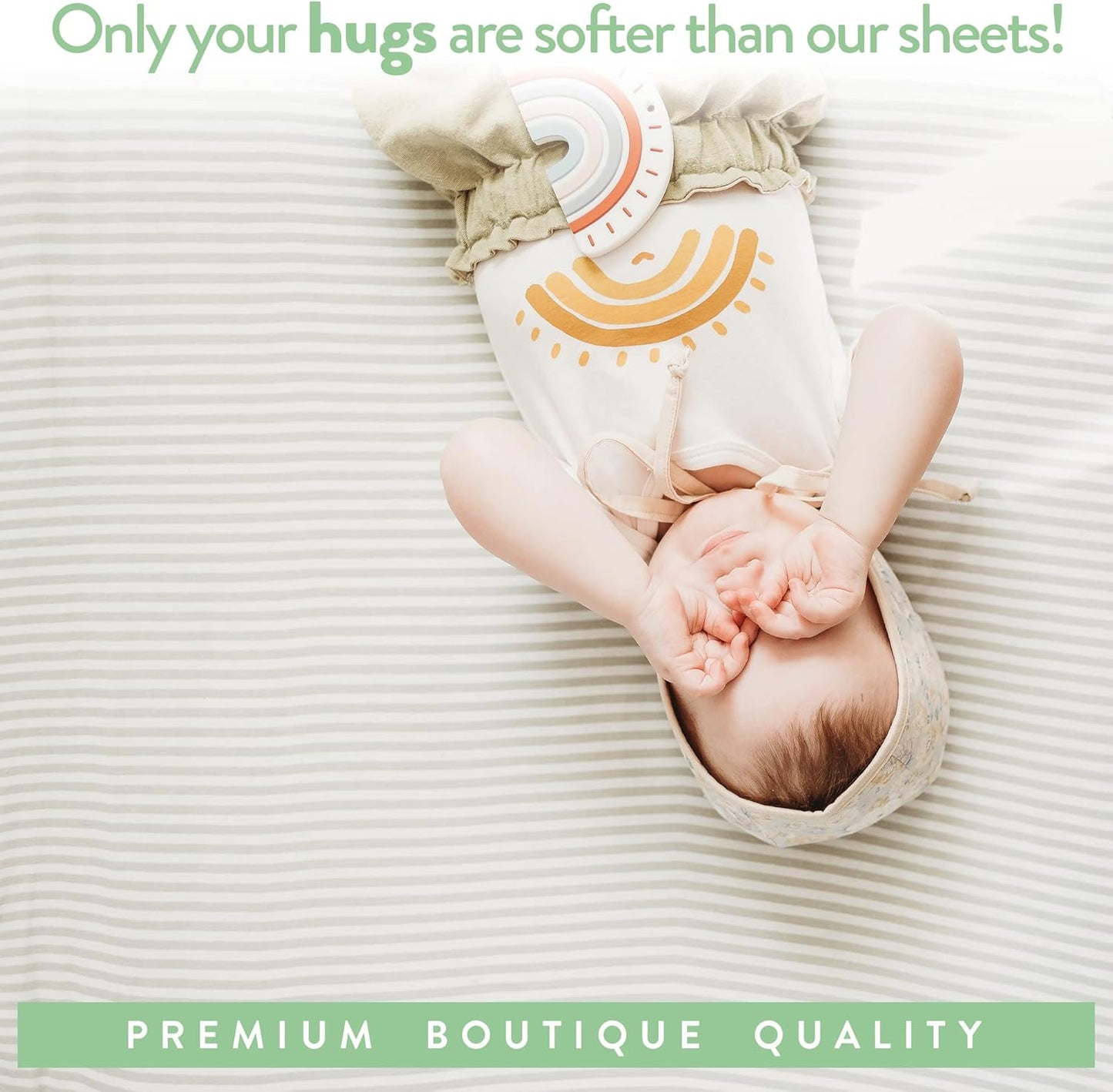 Joey + Joan Pack and Play Sheets Fitted – Compatible with 4moms Breeze Plus Playard & Breeze Go Playard – Fits Up to 30 x 43 Inch Mattress Without Bunching – Grey