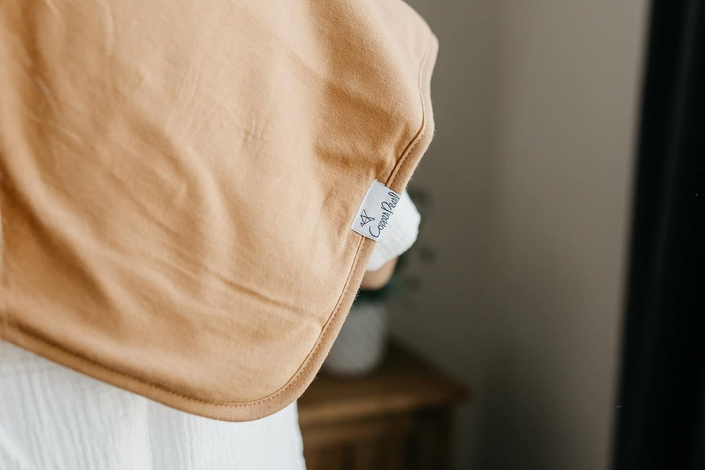 Copper Pearl Premium Baby Burp Cloths - 3-Pack Large Cotton Burp Cloths, Extra Soft Spit Up Rags with 3 Absorbent Layers, Perfect for Baby Boy and Baby Girl Gifts (21" x 10" Size, Dune Set)