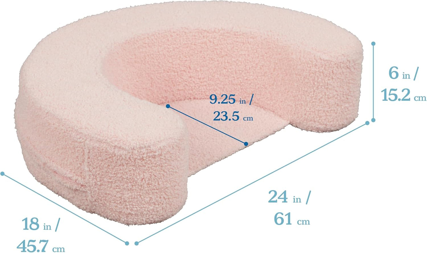 ECR4Kids SoftZone Sit-Up Support Ring Baby Essentials, 24" L x 18" W x 6" H, Pink