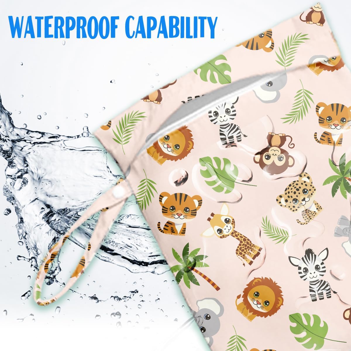 Wet Bag for Baby Swimsuit Dirty Clothes Diaper Yoga Gym, Wet Dry Bag, Beach Vacation Essential for Travel Poor Bathing Daycare Diapers