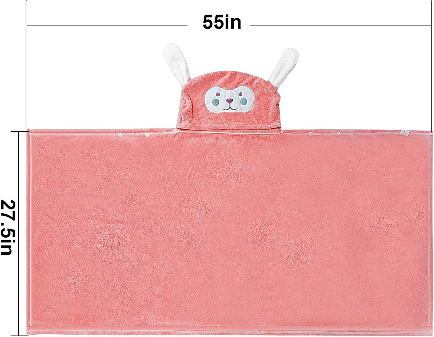 Visen Premium Hooded Towel for Kids,-28×55 INCH Large Size Kids Bath Towel,Ultra Soft Hooded Towel Wrap for Boys Girls