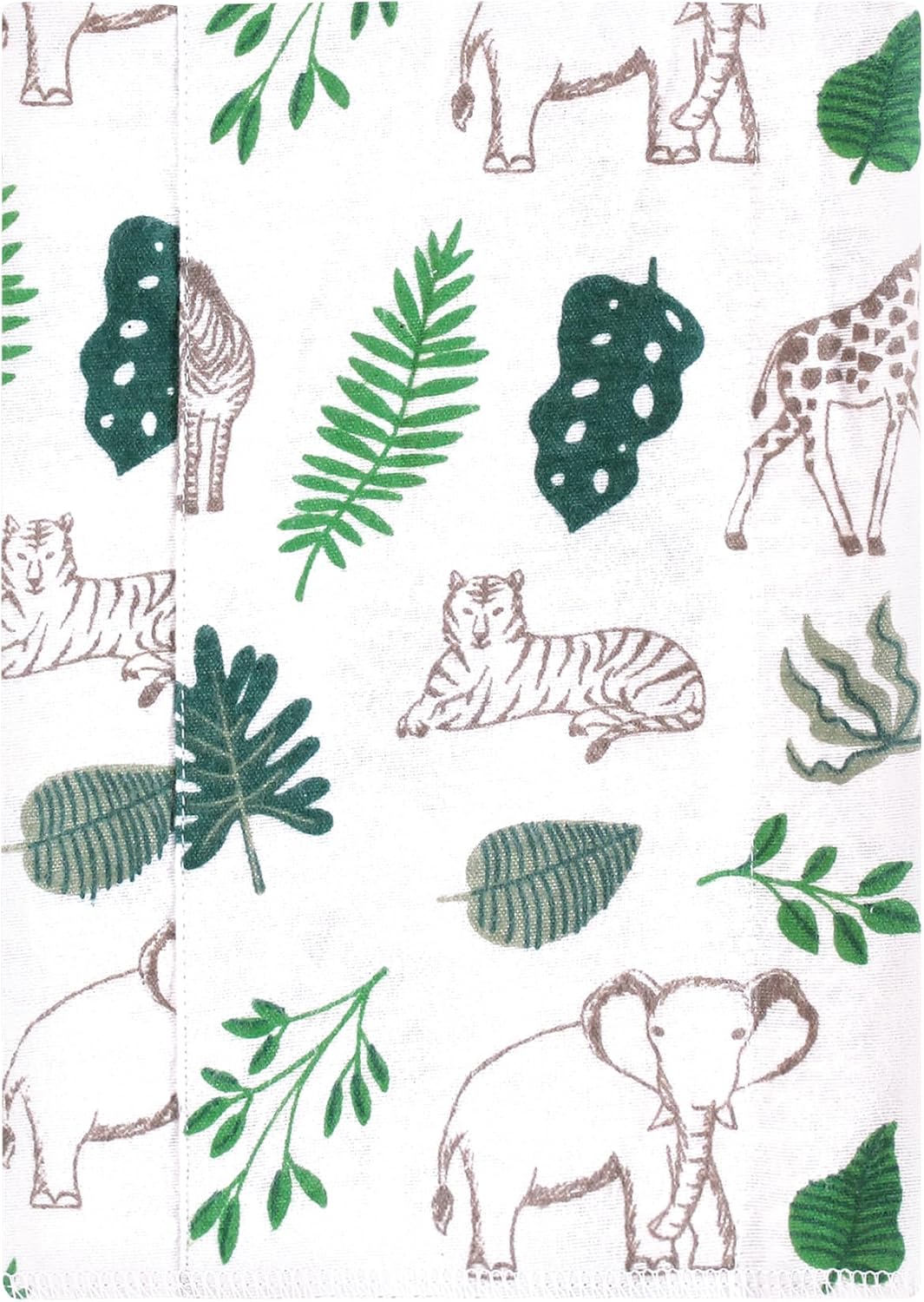 Luvable Friends Hudson Baby Flannel Burp Cloths 4pk, Jungle Green