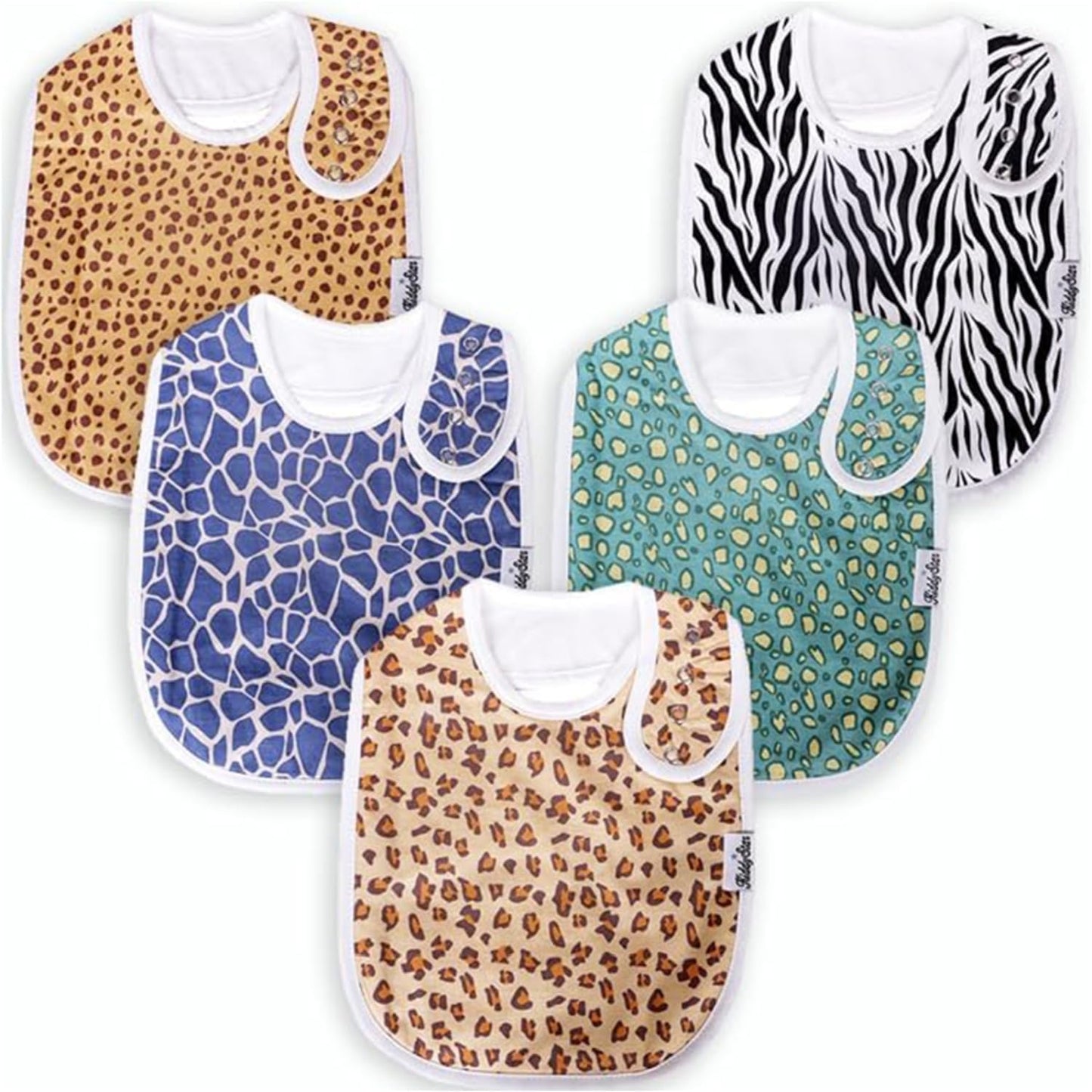 Organic Cotton Baby Bibs for Boys & Girls – Soft, Absorbent Teething & Drool Bibs - Adjustable Snaps for Toddlers