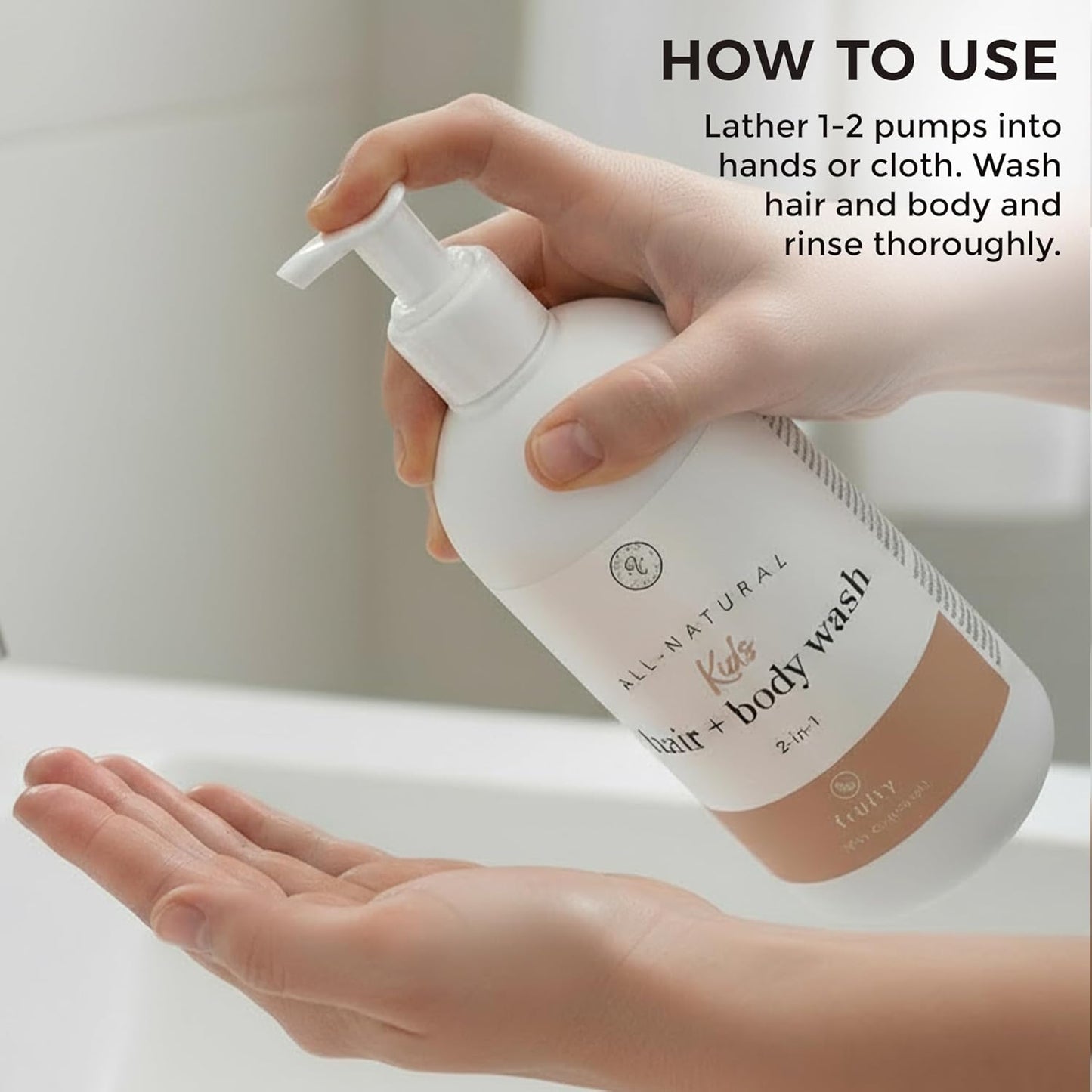 Rowe Casa Organics Kids Hair + Body Wash, 16 oz, Fruity