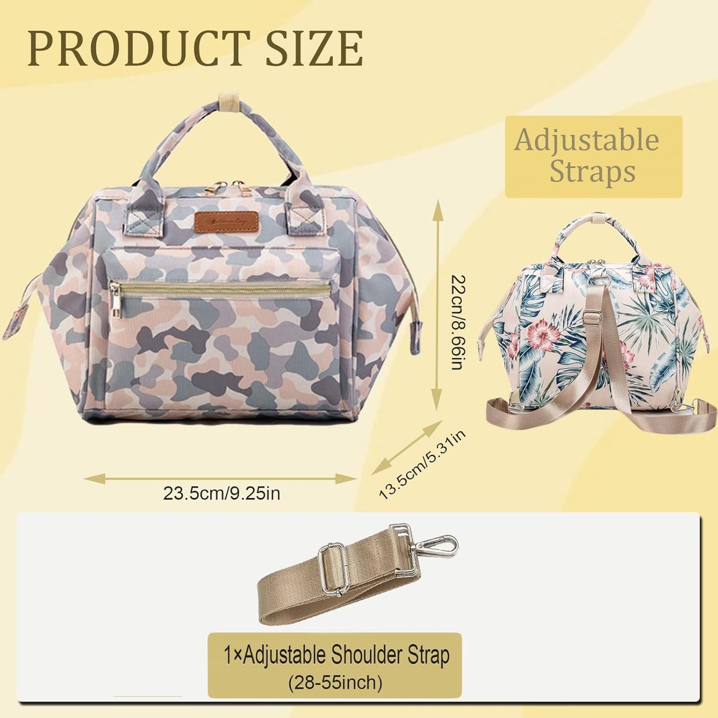 Small Diaper Bag-Mini Diaper Bag Backpack Crossbody Baby Diaper Tote Bag with Insulated Pocket(camouflage)