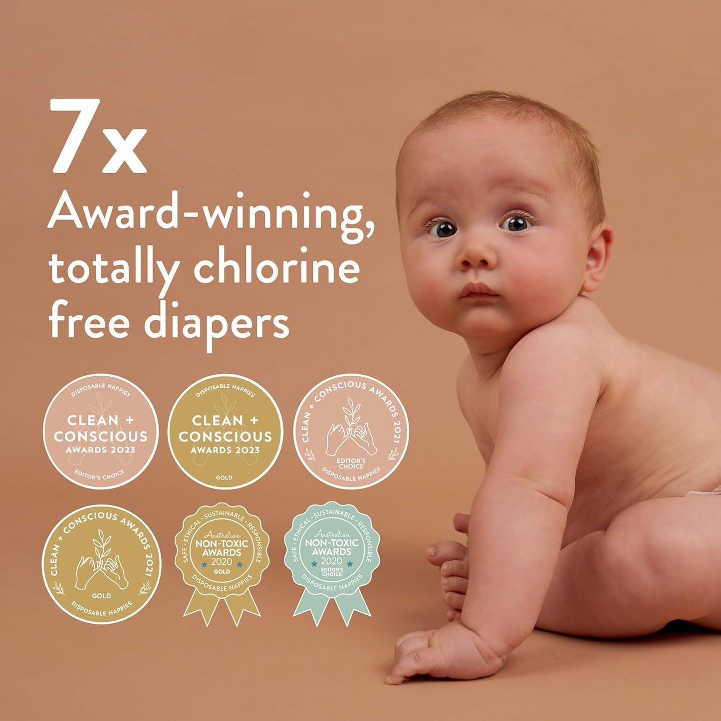 Joonya Baby Diapers, Size 1 XS (4-9 lb) - 1 Bag of 32 - New Range - NonToxic, Eco-Friendly, Ultra Slim, Overnight Use - Made in Denmark